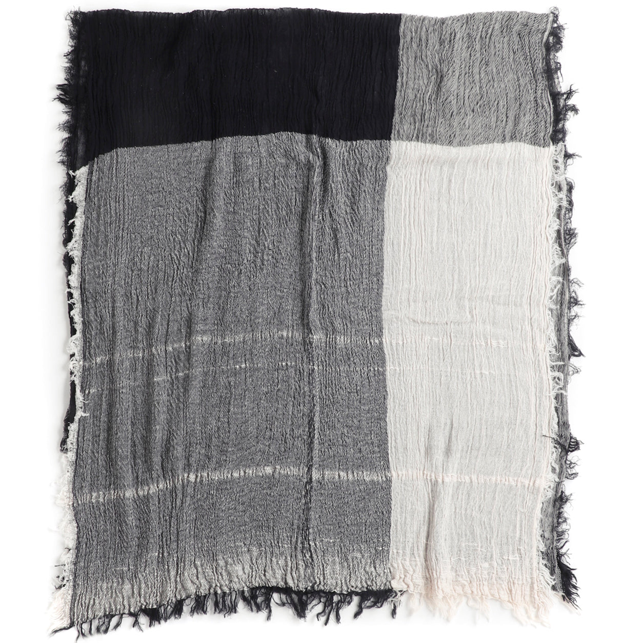 TAMAKI NIIME Long Cotton Shawl - City Block