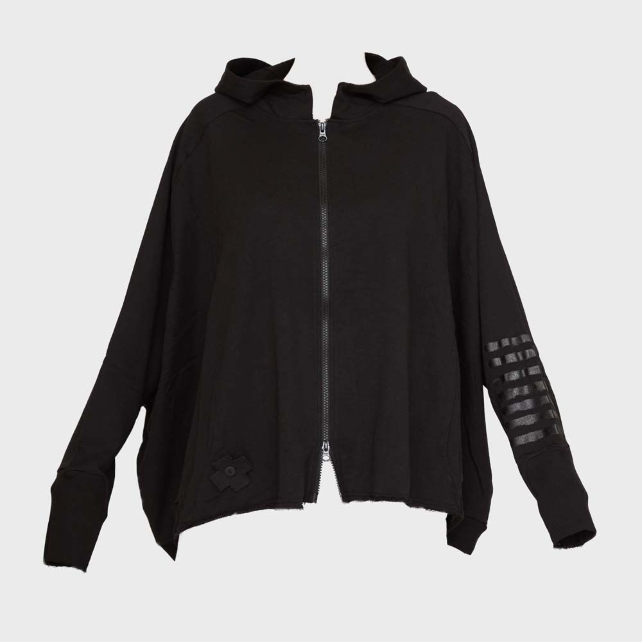 PLU Short French Terry Jacket in Black Print