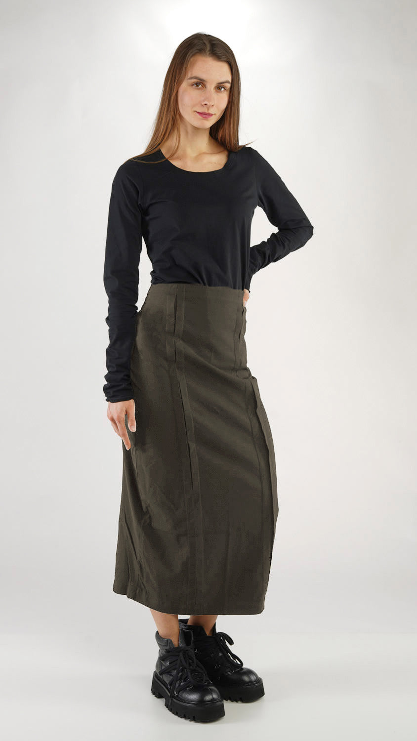 BLACK LABEL Seam Panelling Skirt in Jungle