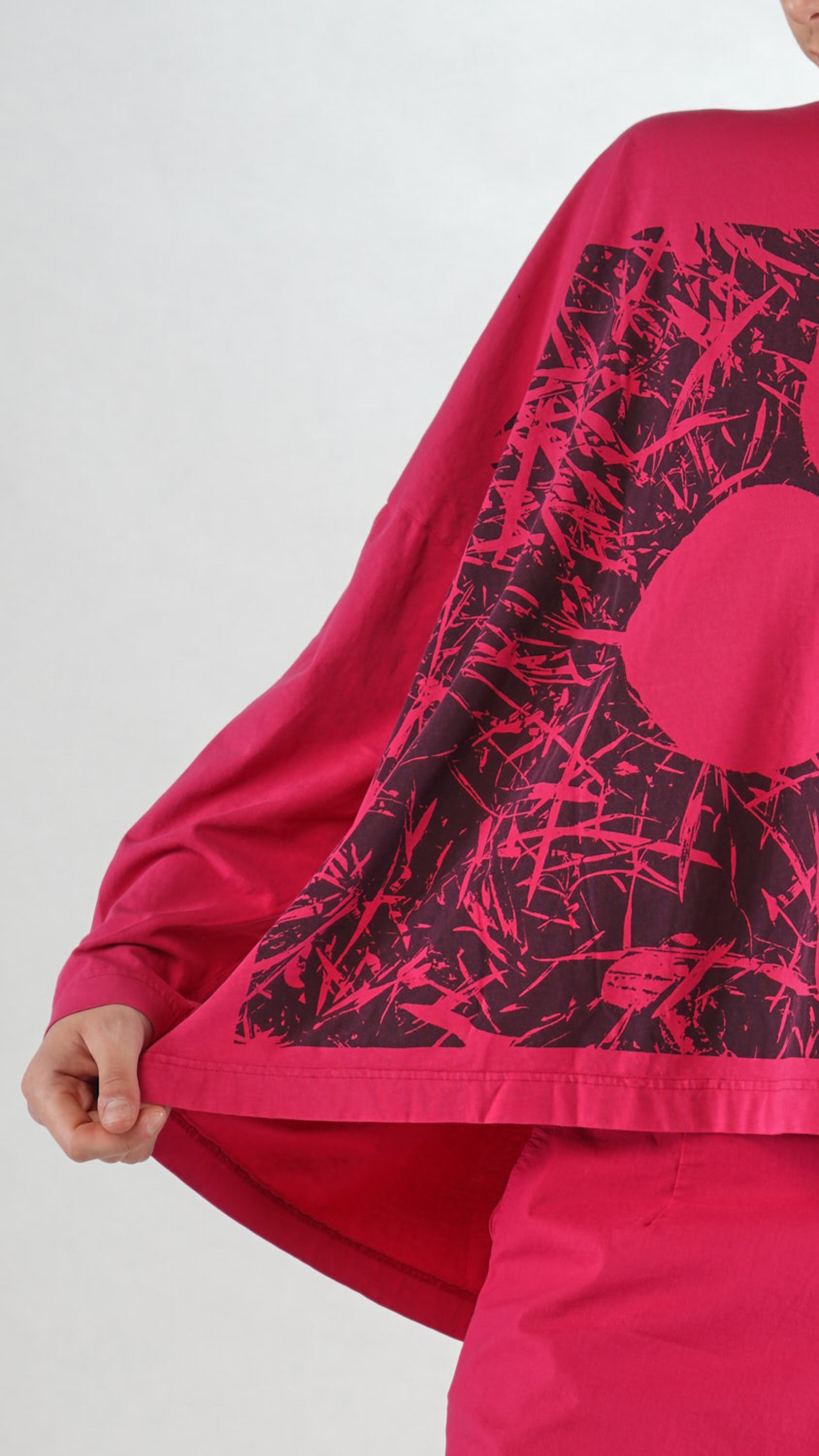 RUNDHOLZ BLACK LABEL Boxy Tee in Lotus Print