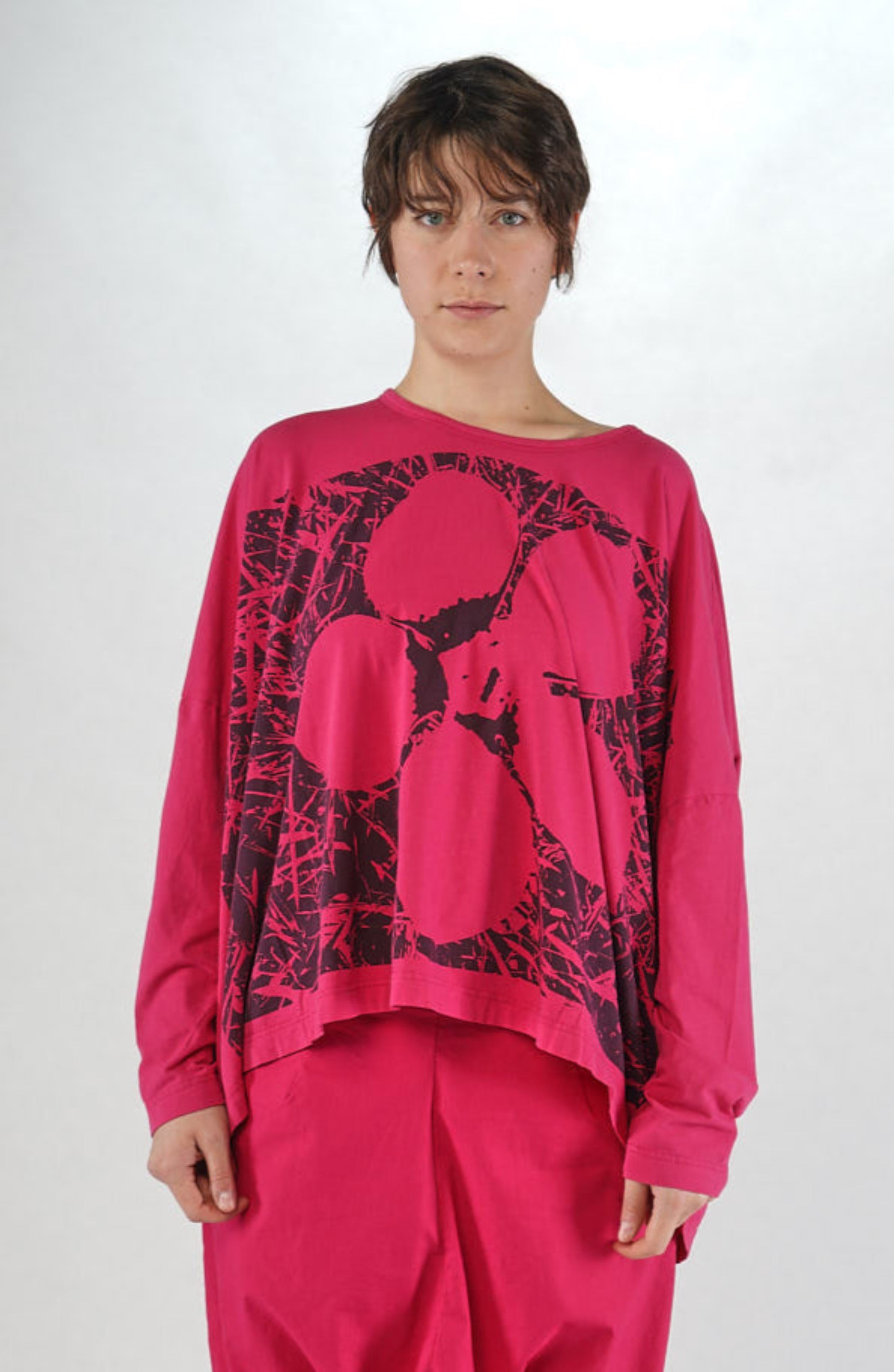 RUNDHOLZ BLACK LABEL Boxy Tee in Lotus Print