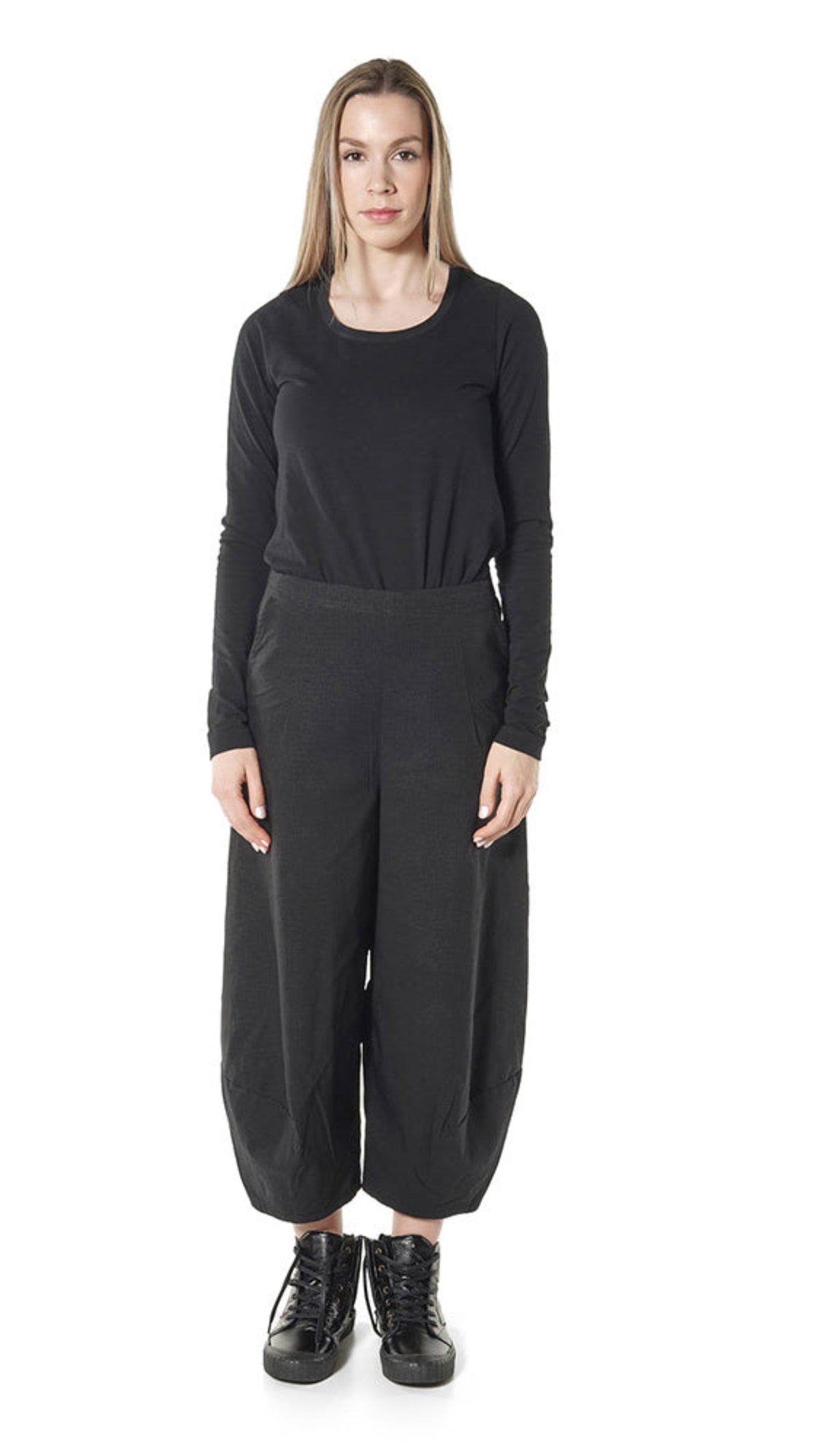 RUNDHOLZ BLACK LABEL Bubble Pant in Black Print