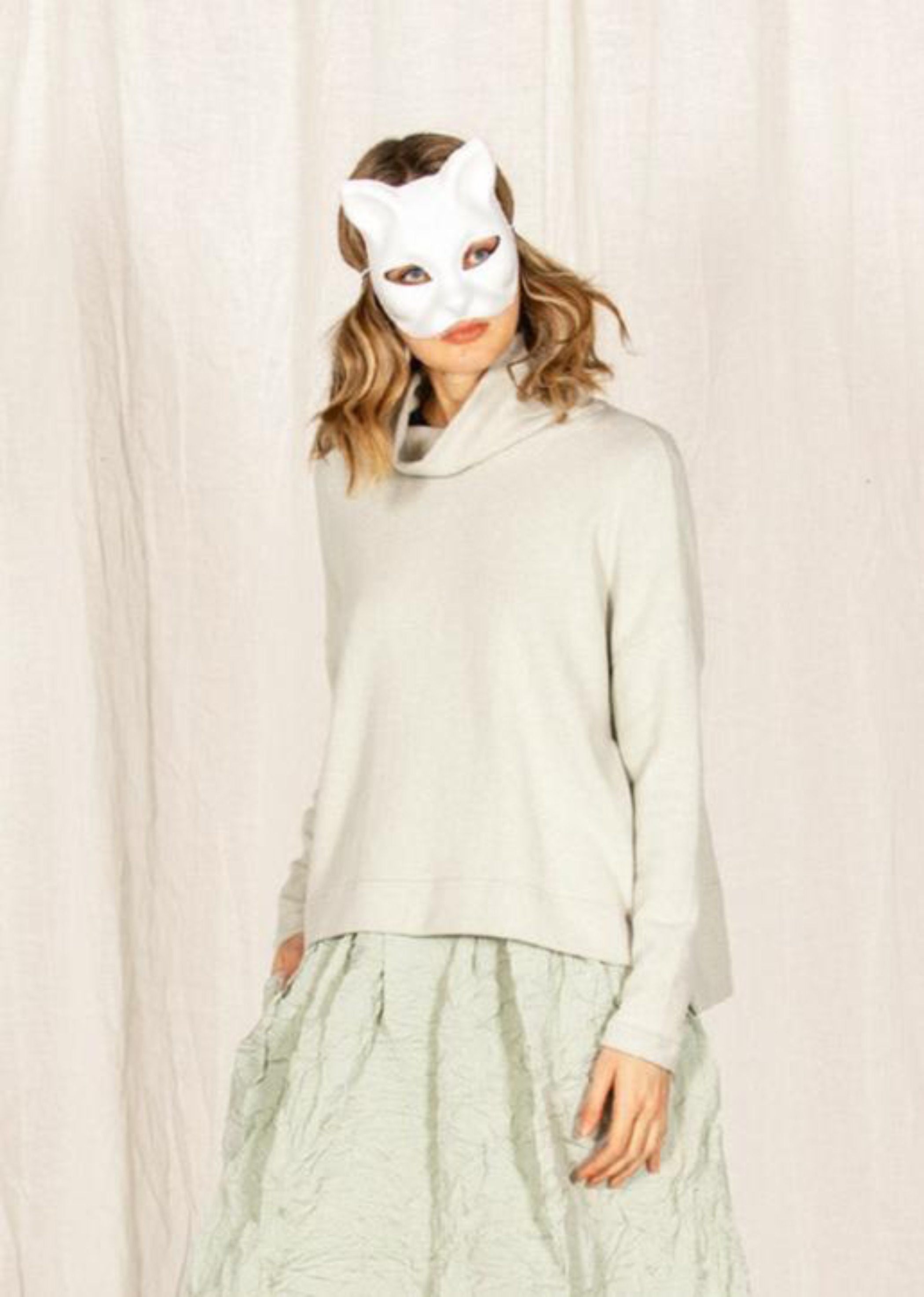 Mama B Cozy Boxy Turtleneck in Mint