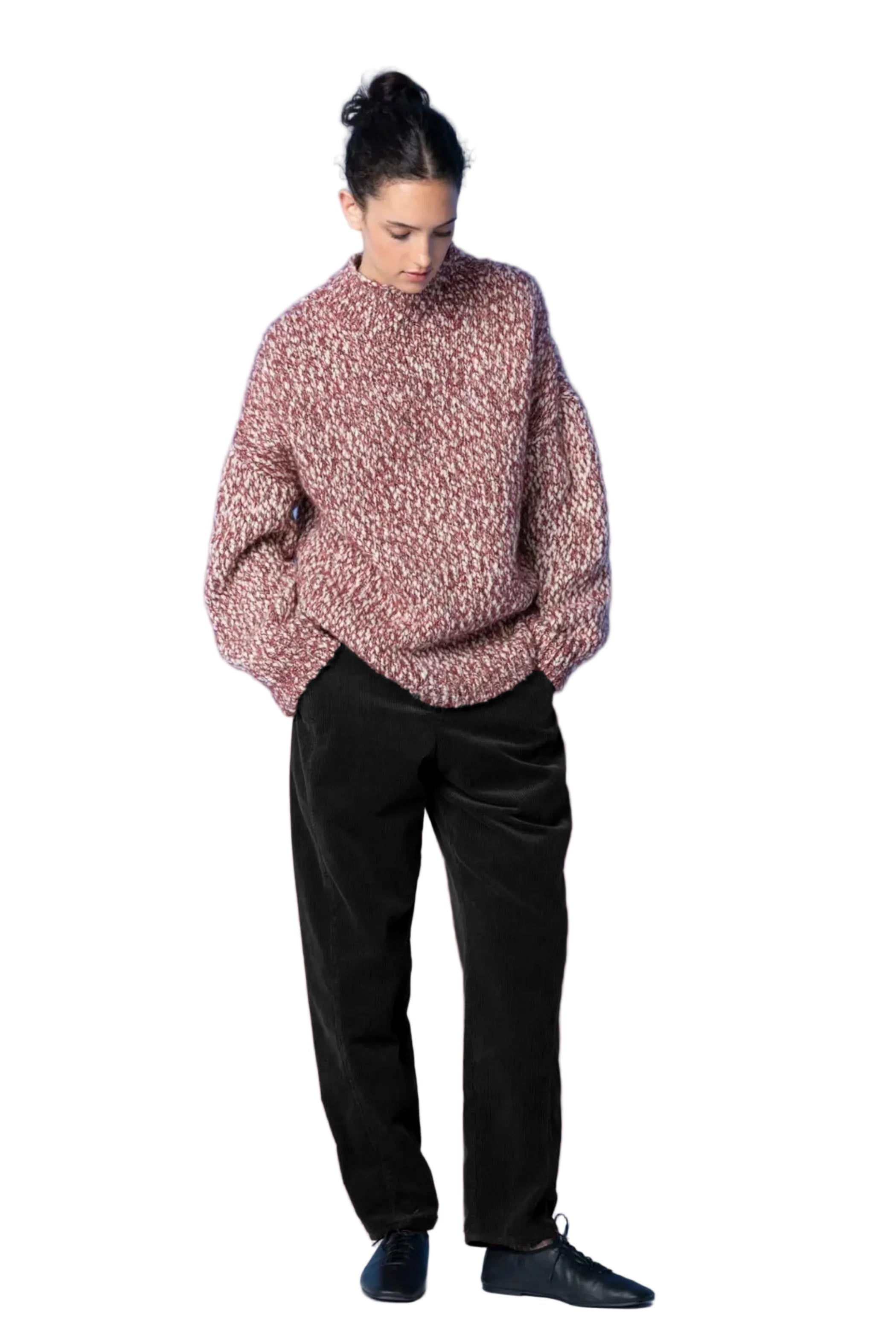 OSKA Corduroy Tapered Pant in Black