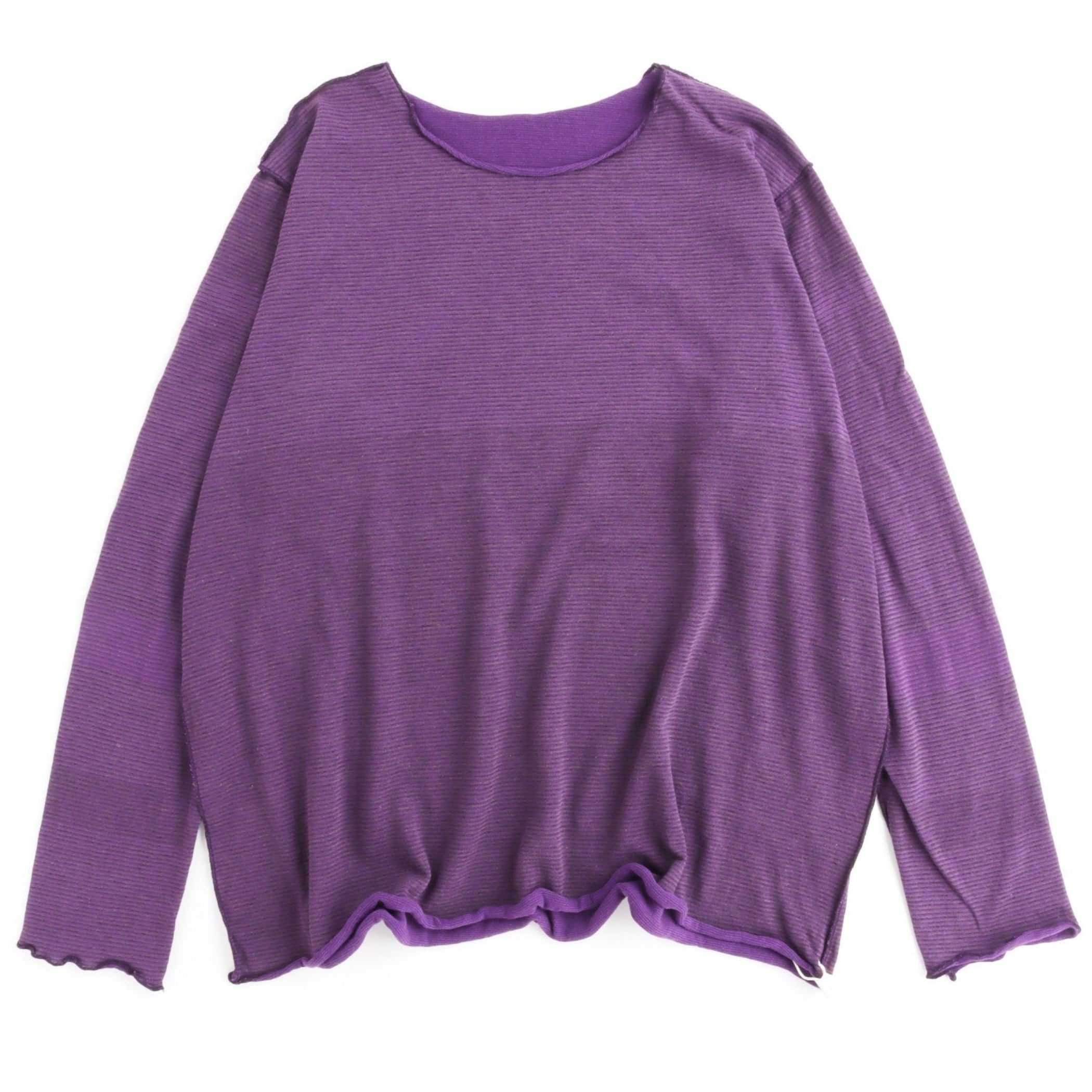 TAMAKI NIIME Cotton Long Sleeve Reversible Tee - African Violet