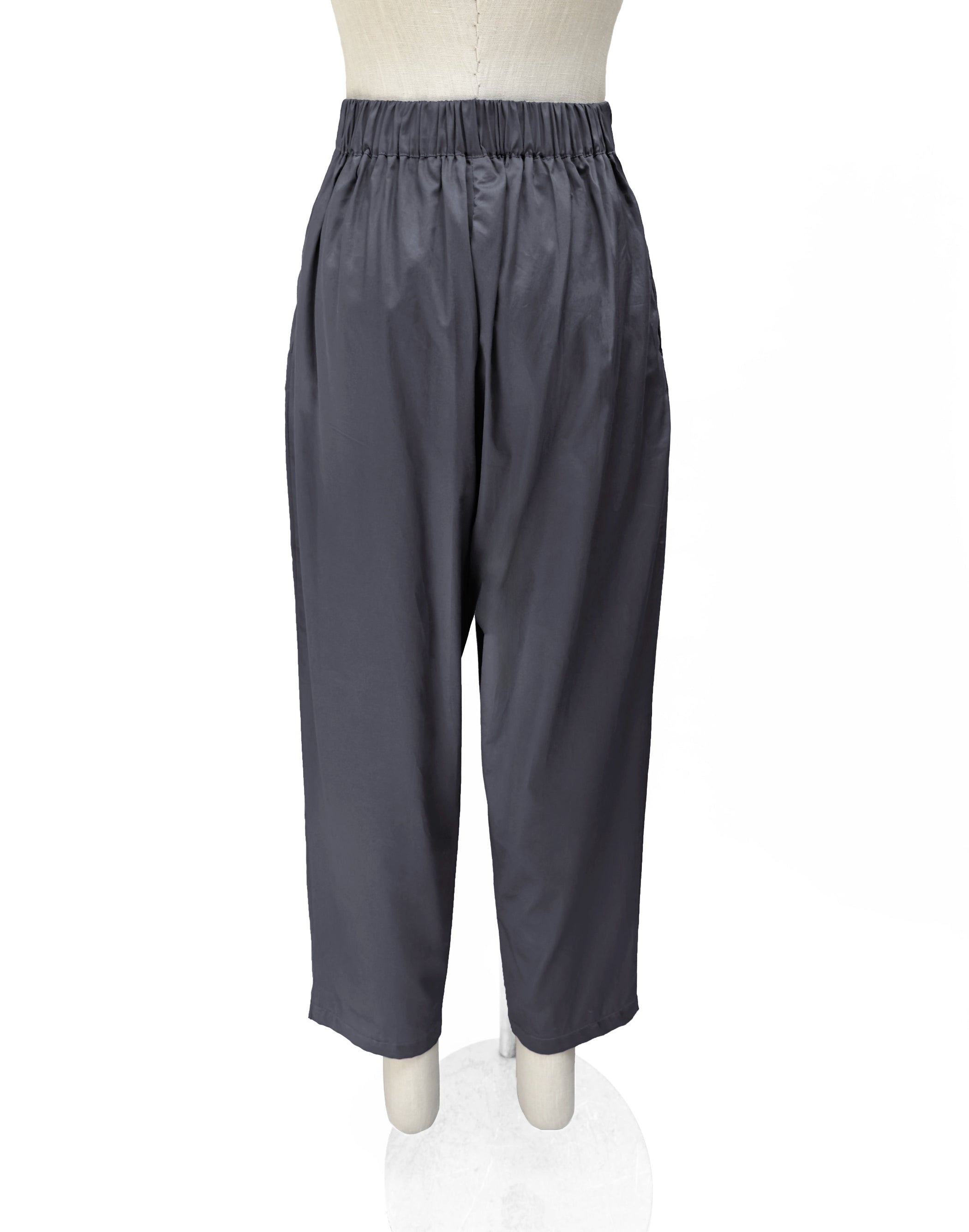 BIZE - Tapered Cotton Pant in Navy-Grey