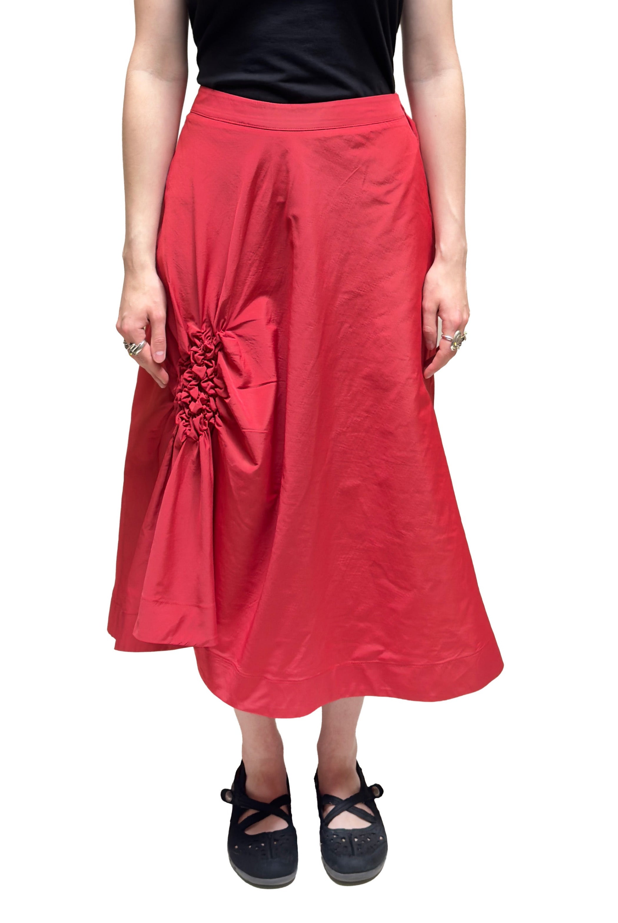 BIZE Scrunched Taffeta Skirt