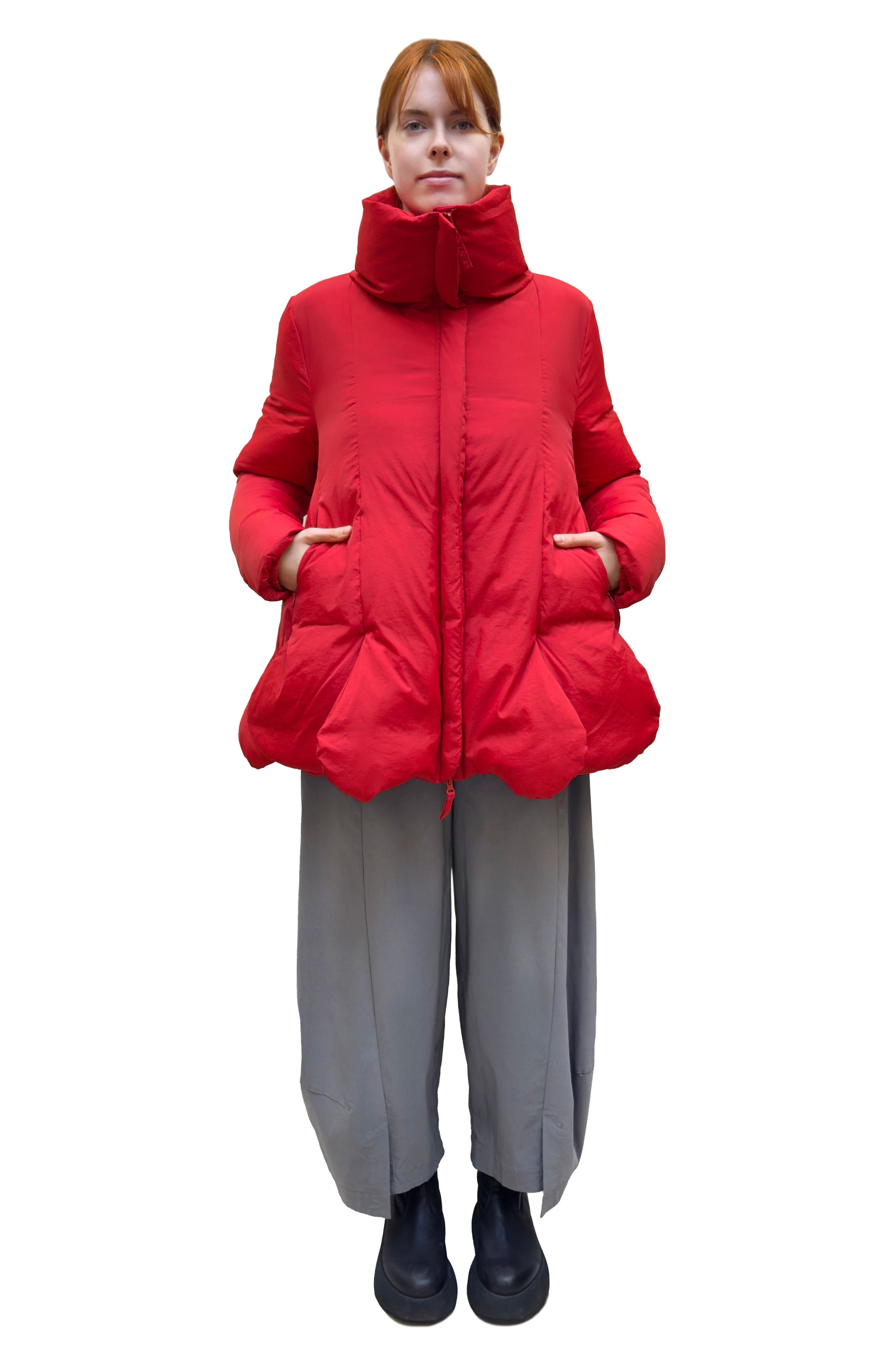 RUNDHOLZ BLACK LABEL  Down Jacket with Heart Panels in Rose