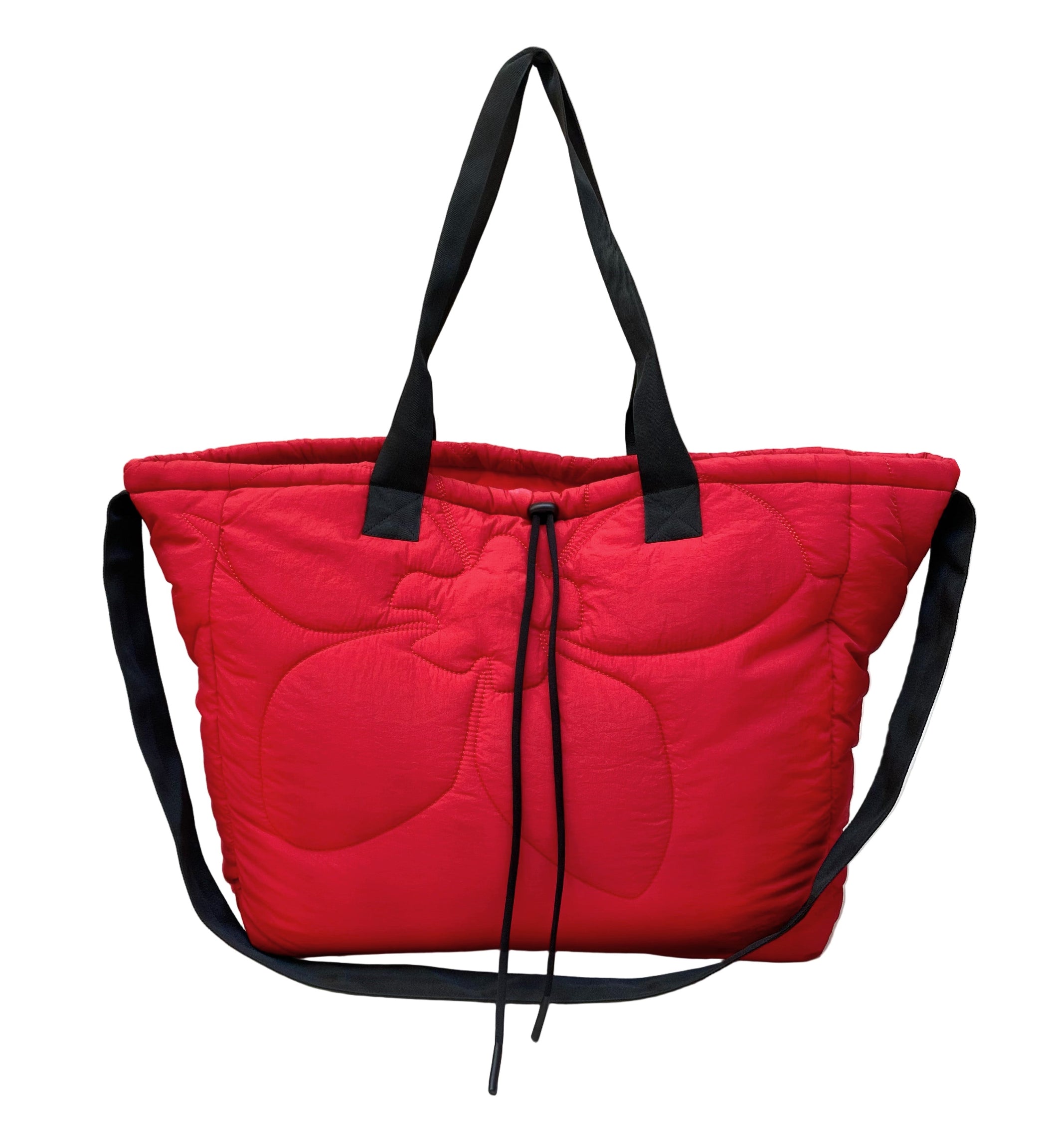 RUNDHOLZ BLACK LABEL Floral Quilted Tote Bag in Rose