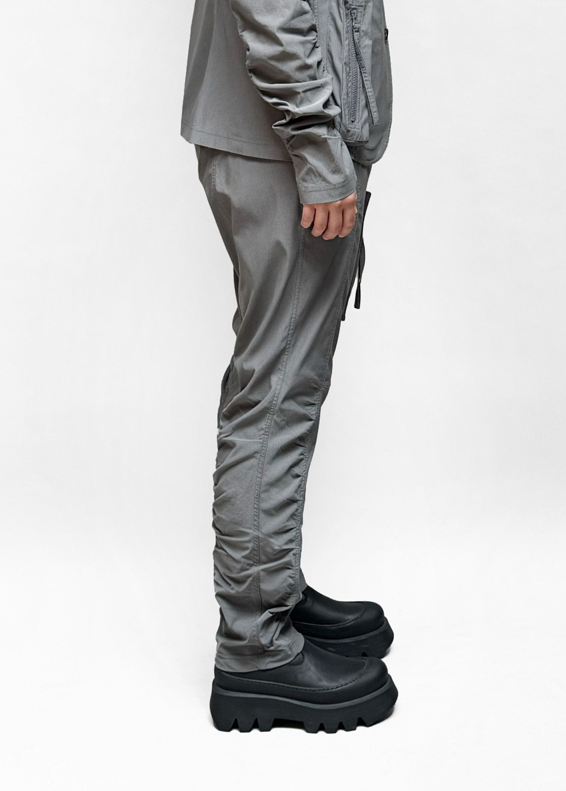 BLACK LABEL Ruched Pocketed Slim Pant in Camp