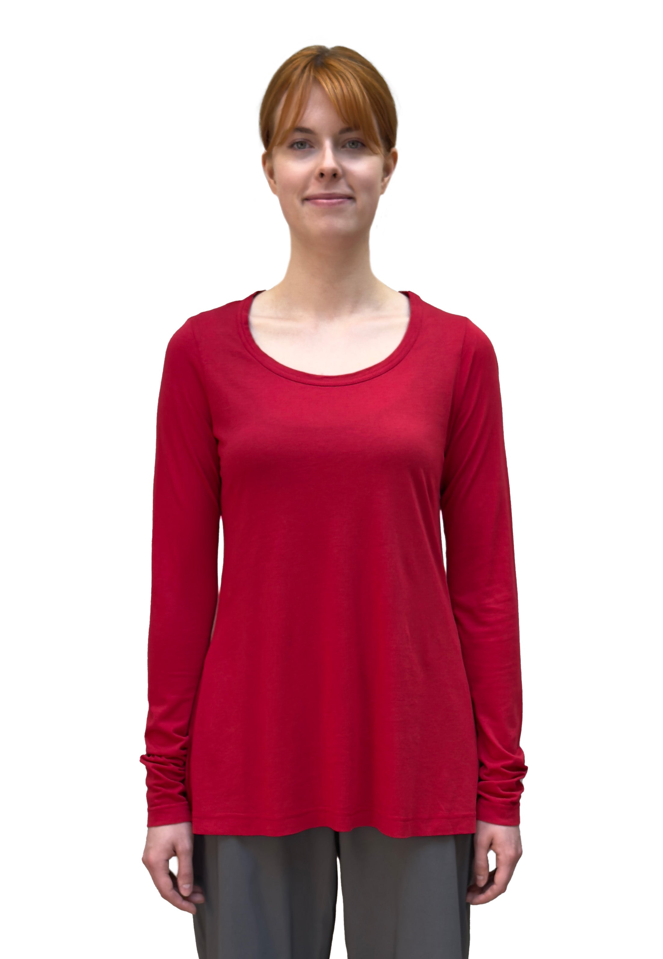 RUNDHOLZ BLACK LABEL A-Line Long Sleeve Tee in Rose