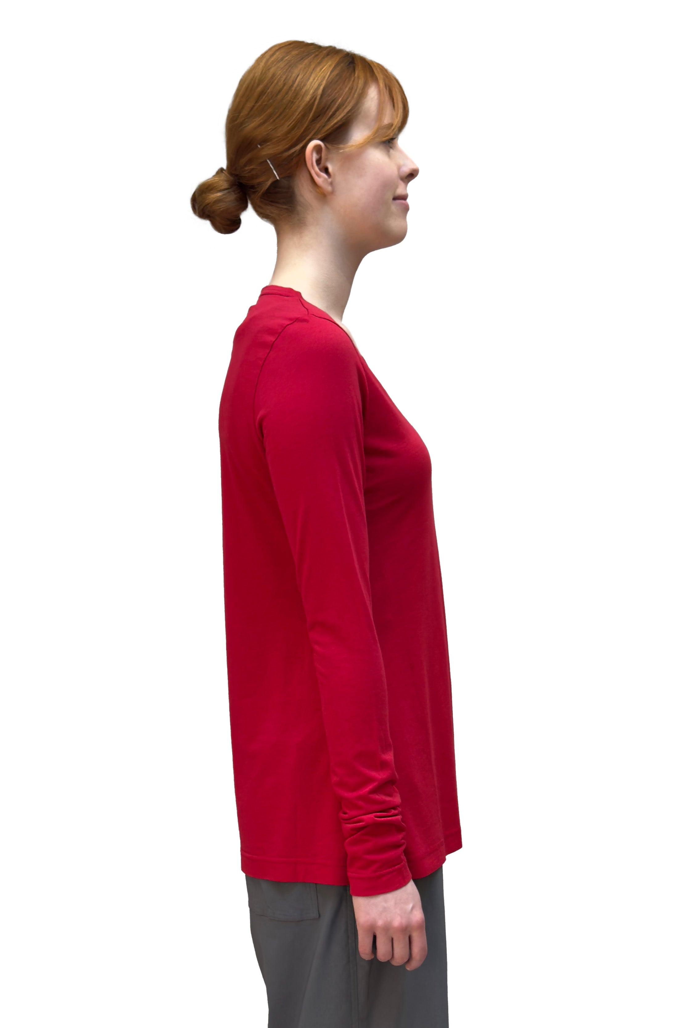 RUNDHOLZ BLACK LABEL A-Line Long Sleeve Tee in Dark Grey