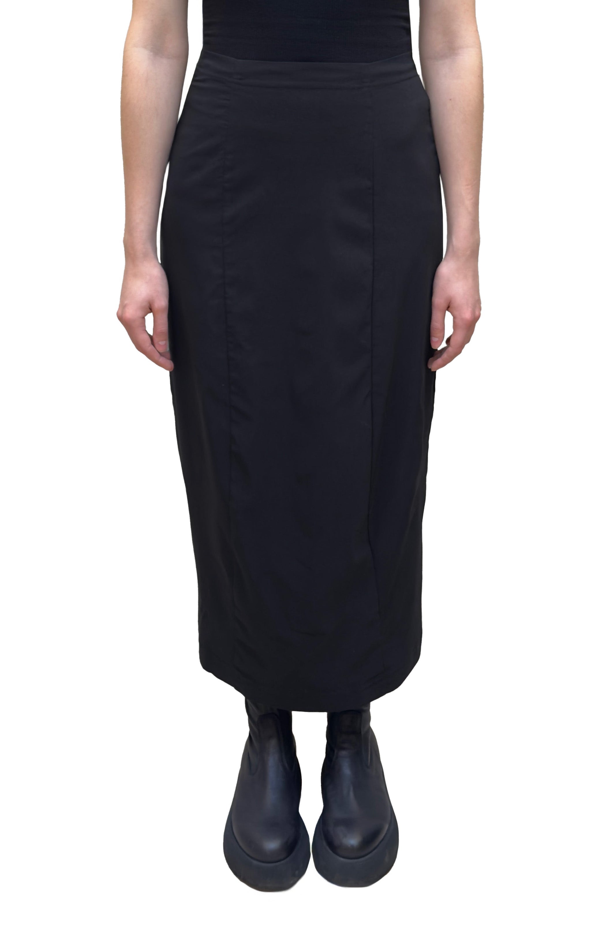 RUNDHOLZ BLACK LABEL Technical Pencil Skirt in Black