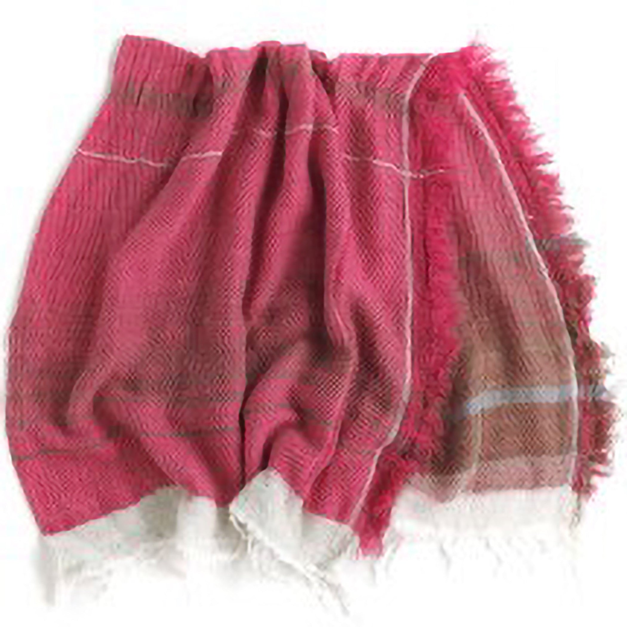 TAMAKI NIIME Small Wool/Cotton Woven Scarf - Berry Truffle