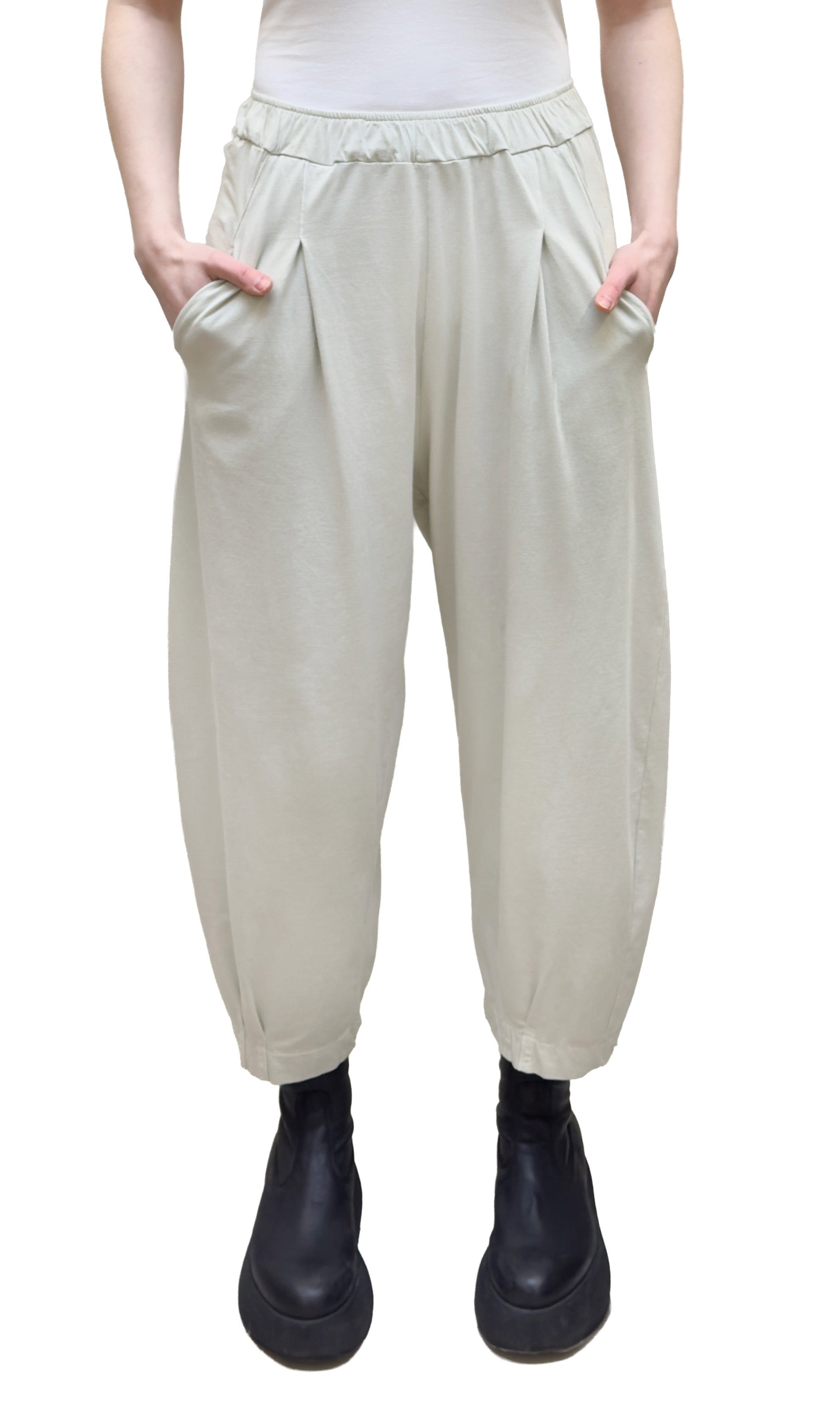 MAMA B Medium Weight Cotton Knit Pant in Black