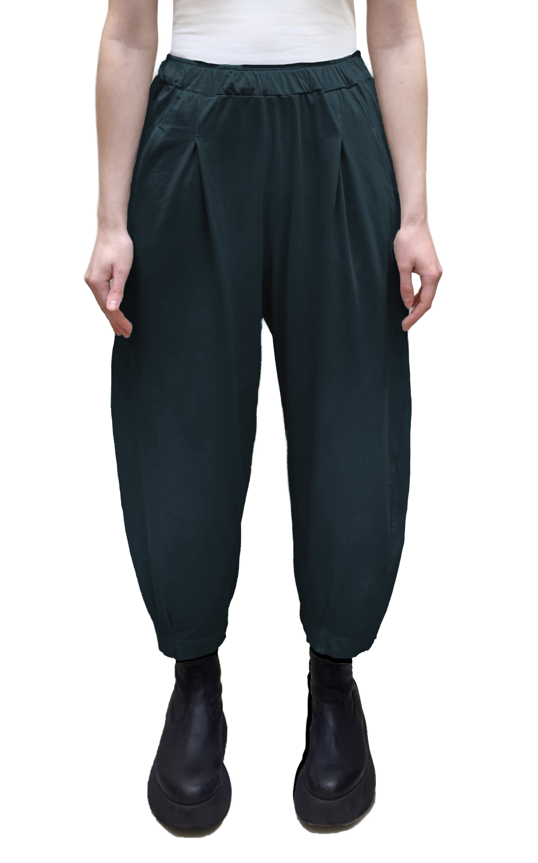 MAMA B Medium Weight Cotton Knit Pant in Atlantic