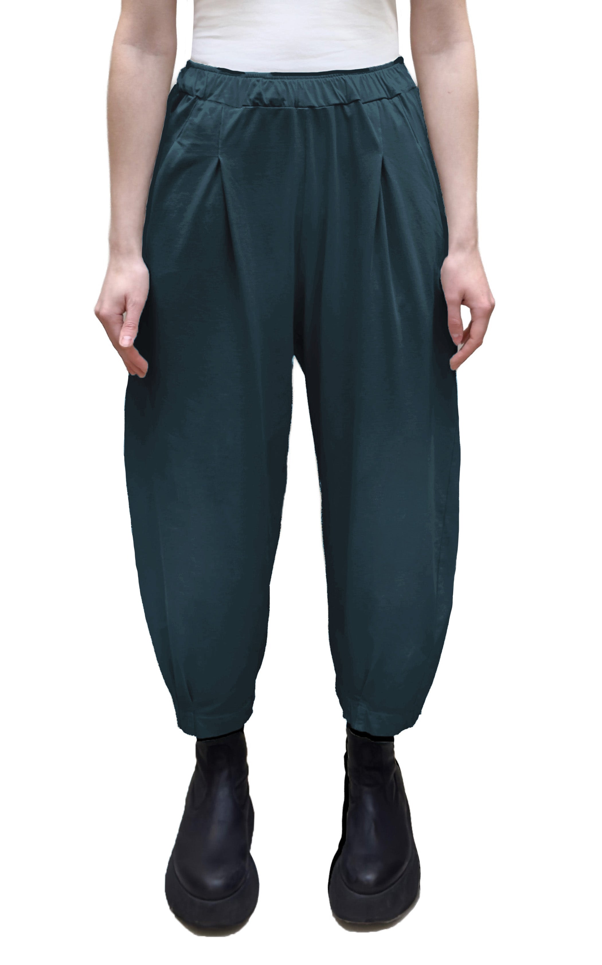 MAMA B Medium Weight Cotton Knit Pant in Atlantic