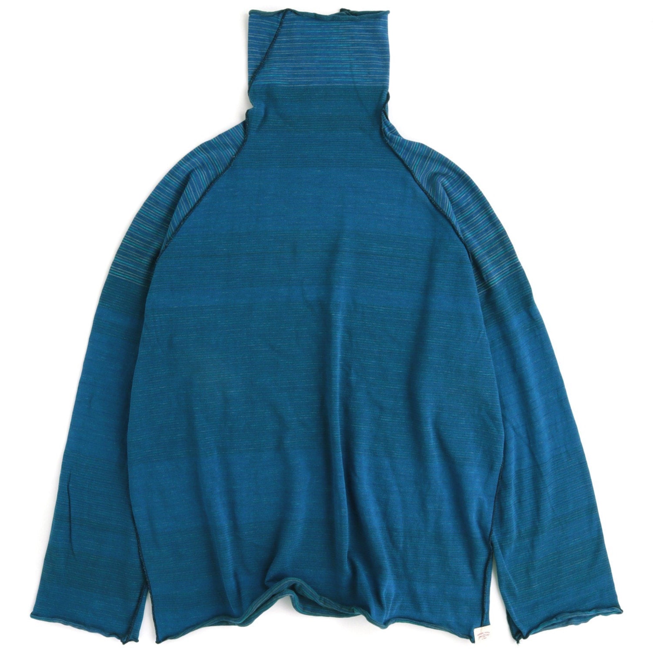 TAMAKI NIIME Cotton Onesize Turtleneck - Blue Monet