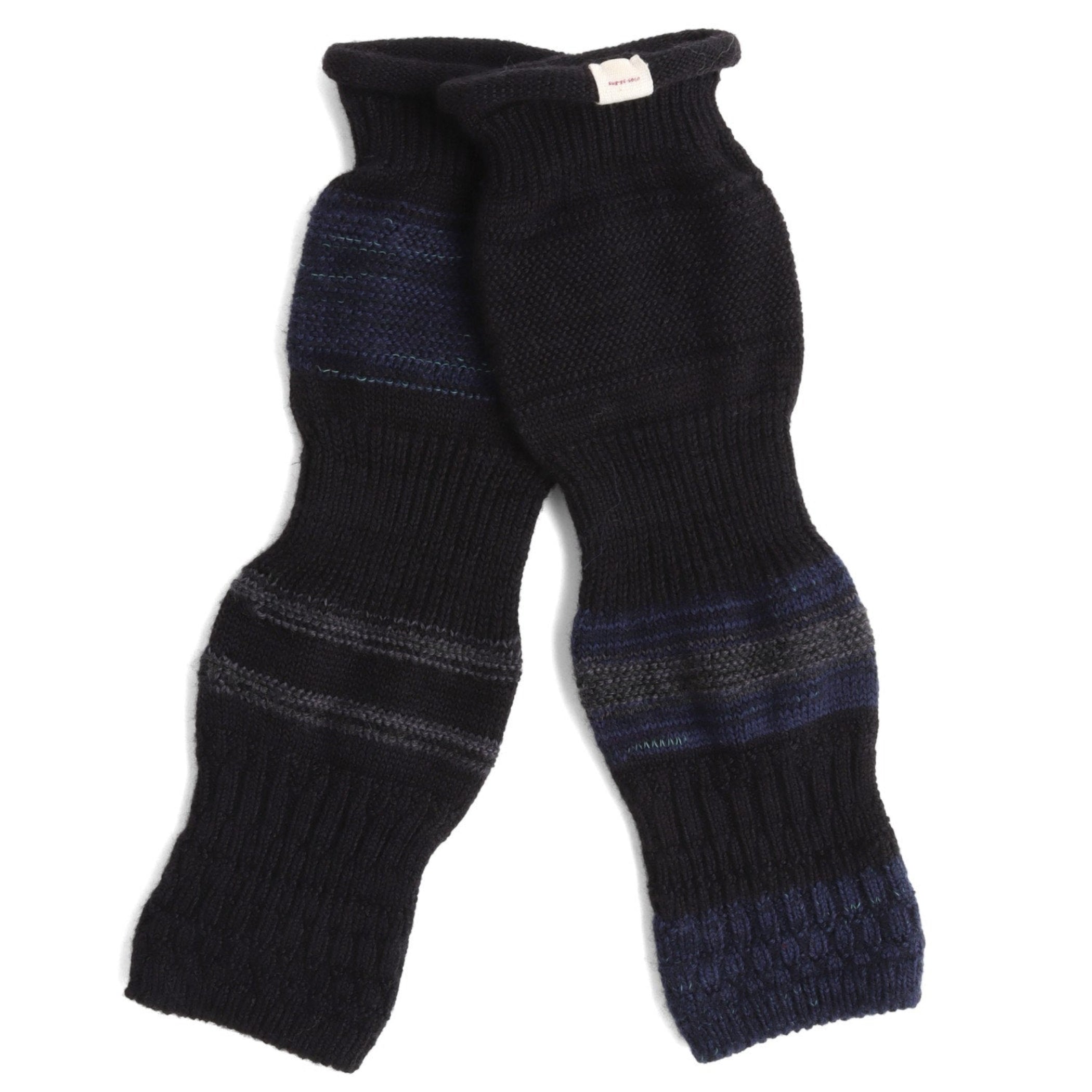 TAMAKI NIIME Cotton Knit Arm Warmers - Blue Night