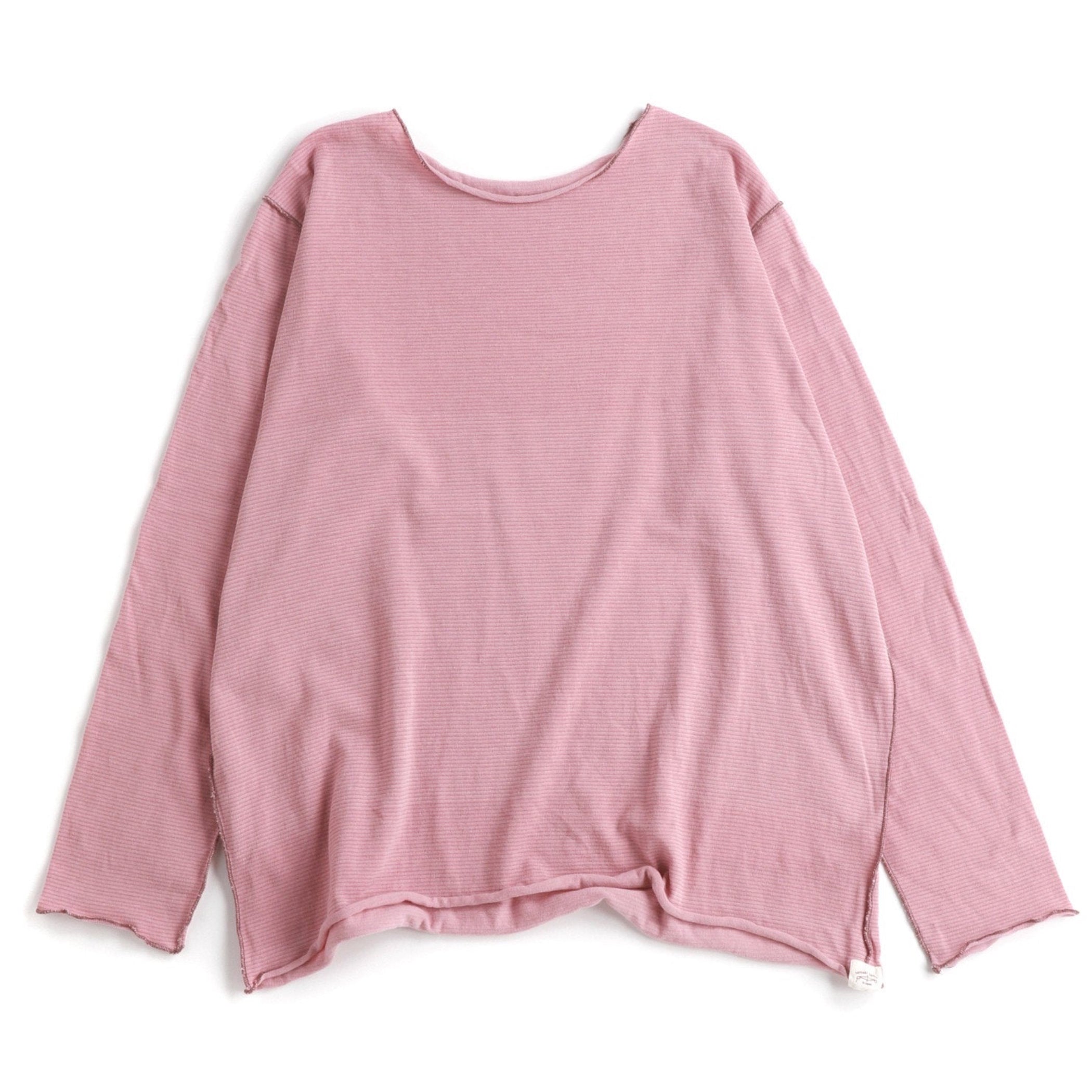 TAMAKI NIIME Cotton Long Sleeve Reversible Tee - Blushing Glow