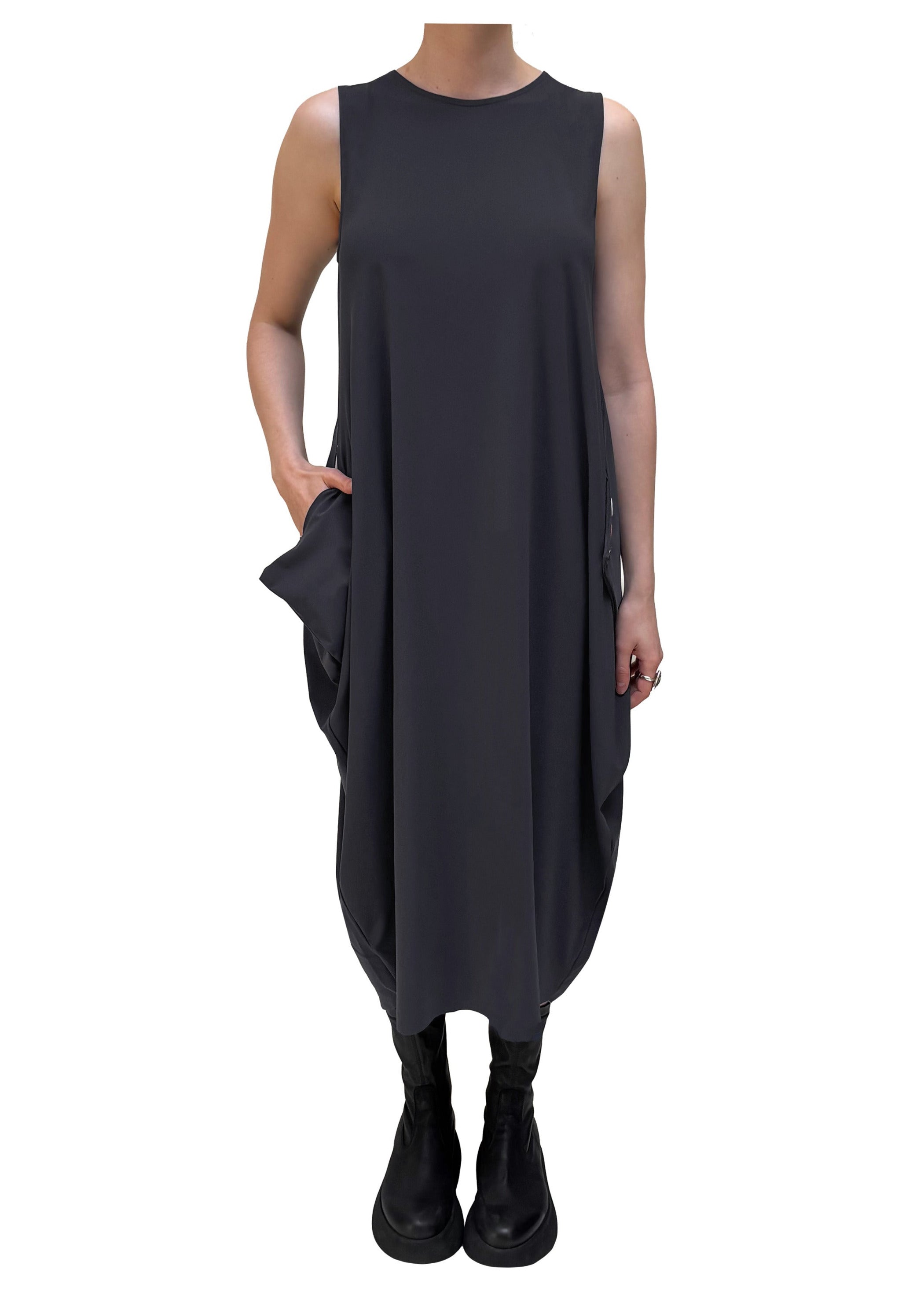 CHIARA COCOL - Sleeveless Technical Dress in Grey