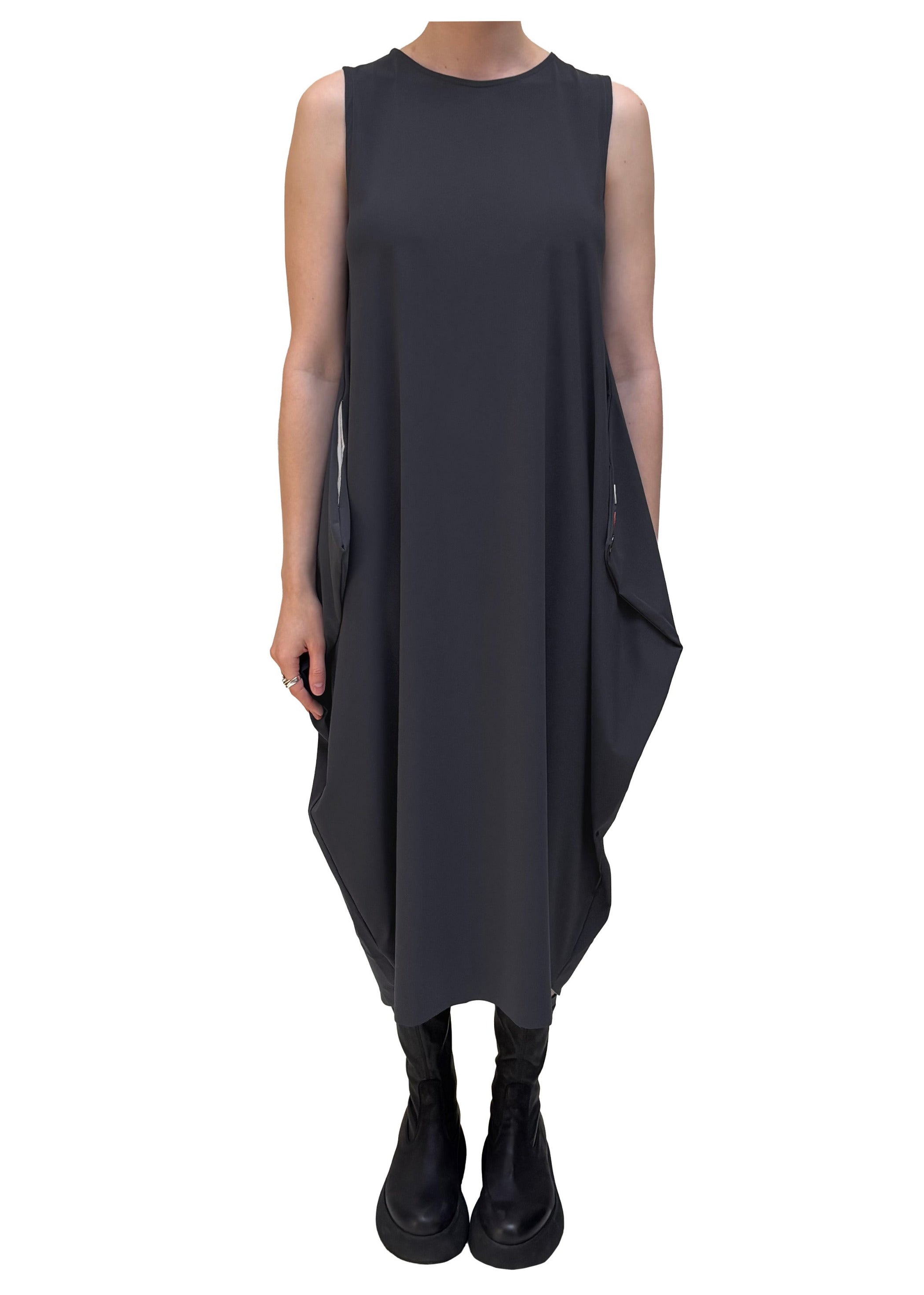 CHIARA COCOL - Sleeveless Technical Dress in Grey