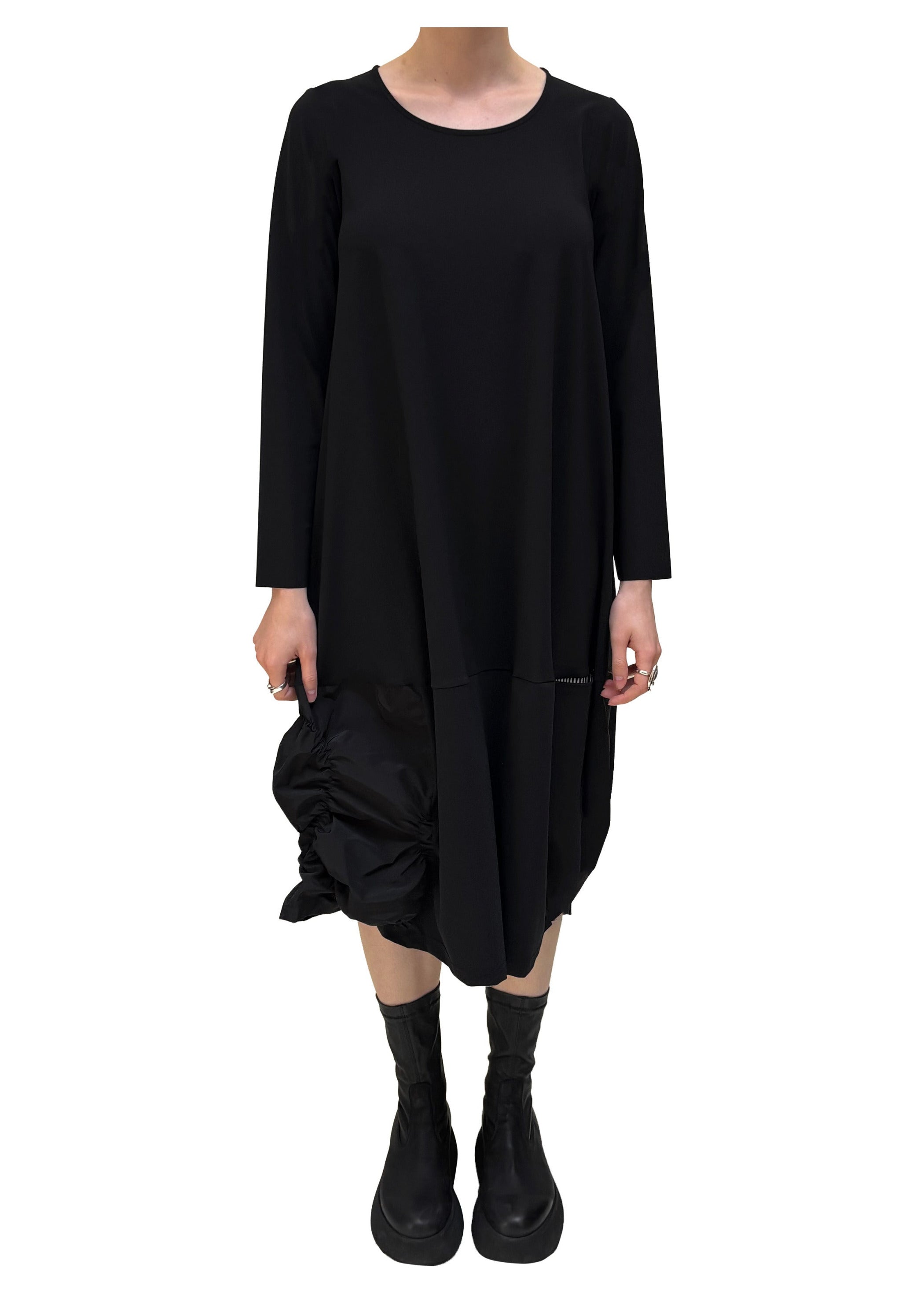 CHIARA COCOL - Long Sleeve Technical Dress in Black
