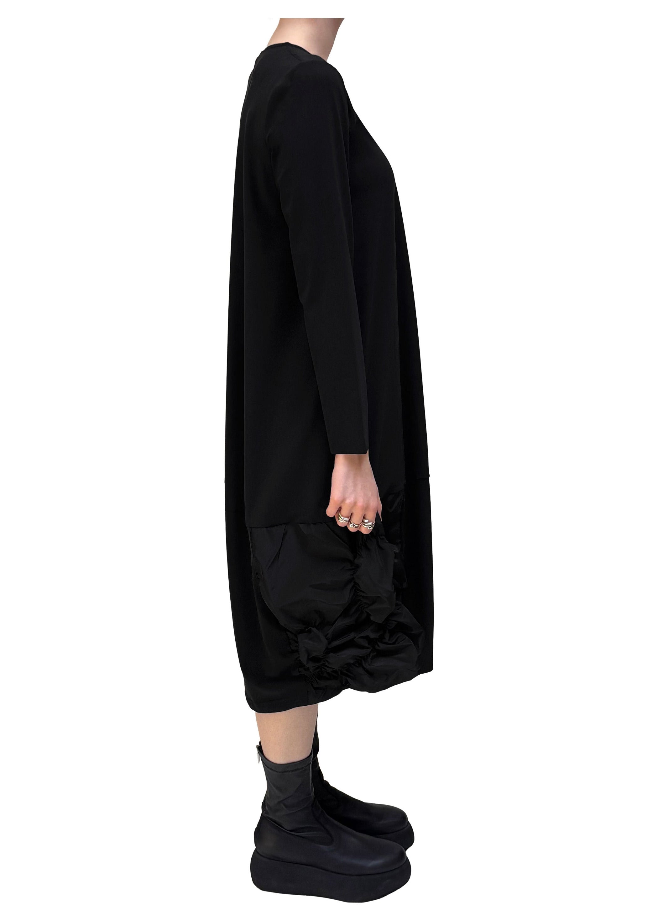 CHIARA COCOL - Long Sleeve Technical Dress in Black