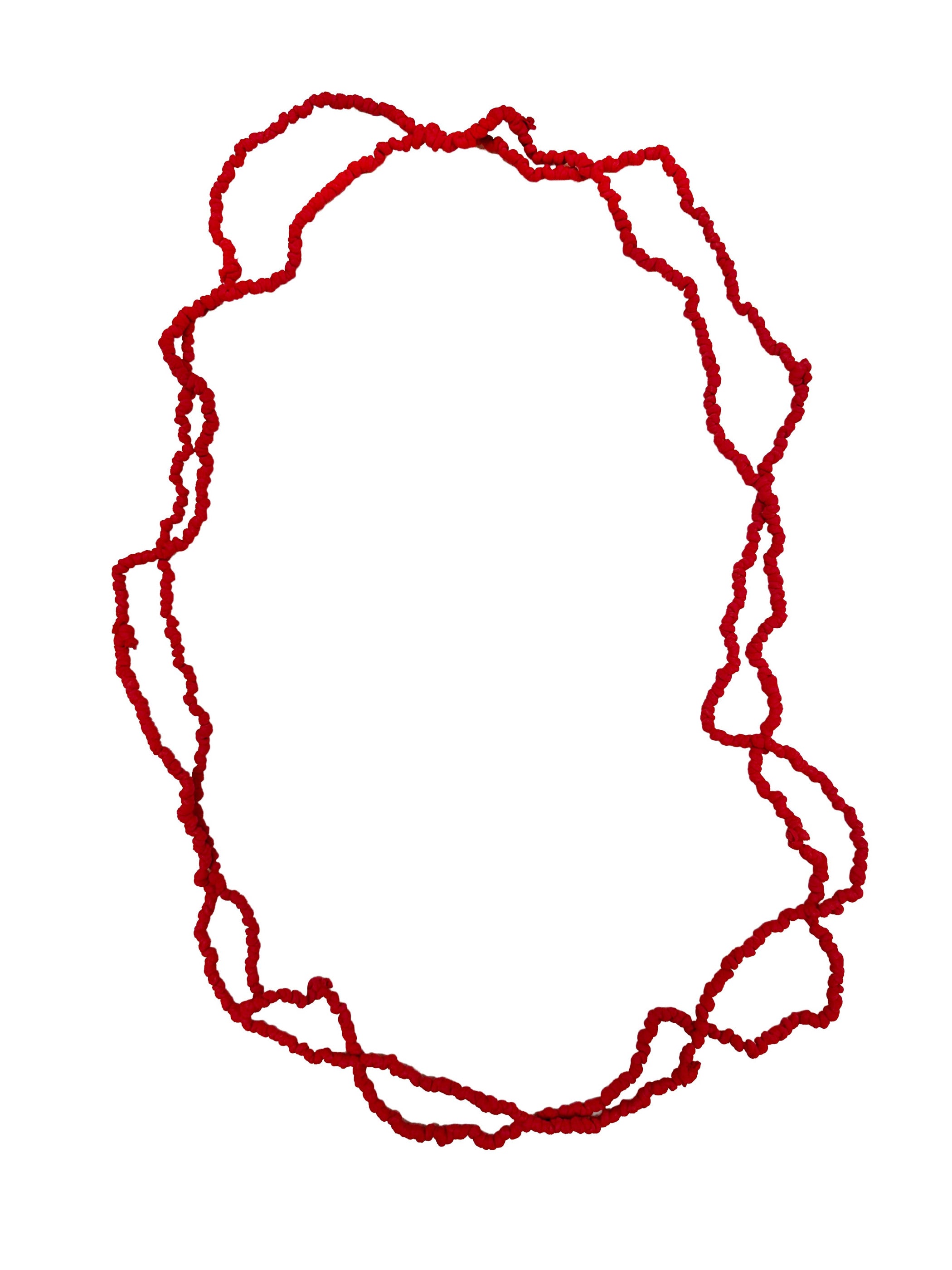 CHIARA COCOL - Knotted Scribble Necklace in Red