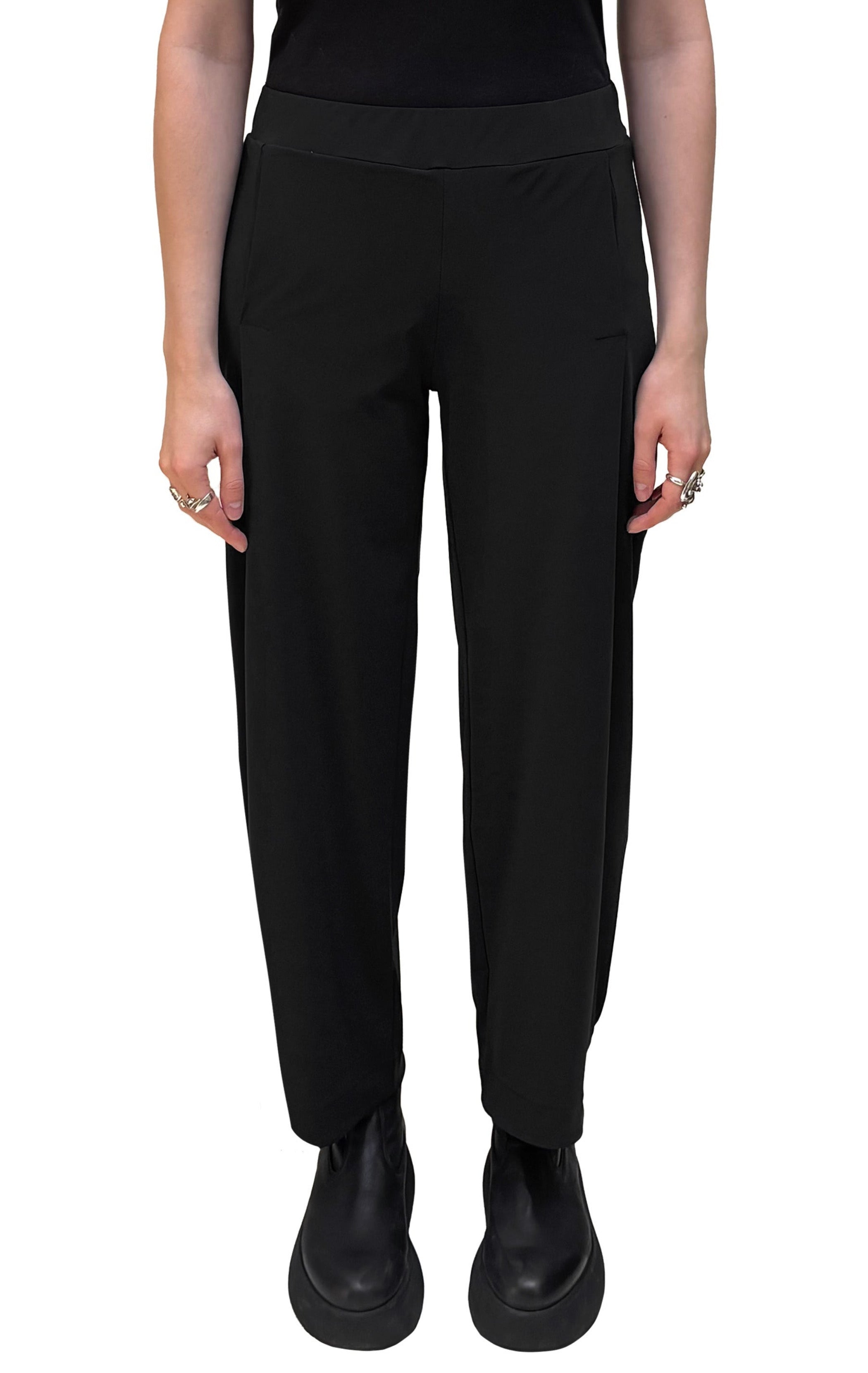 CHIARA COCOL - Full Length Pant in Black Technical Stretch