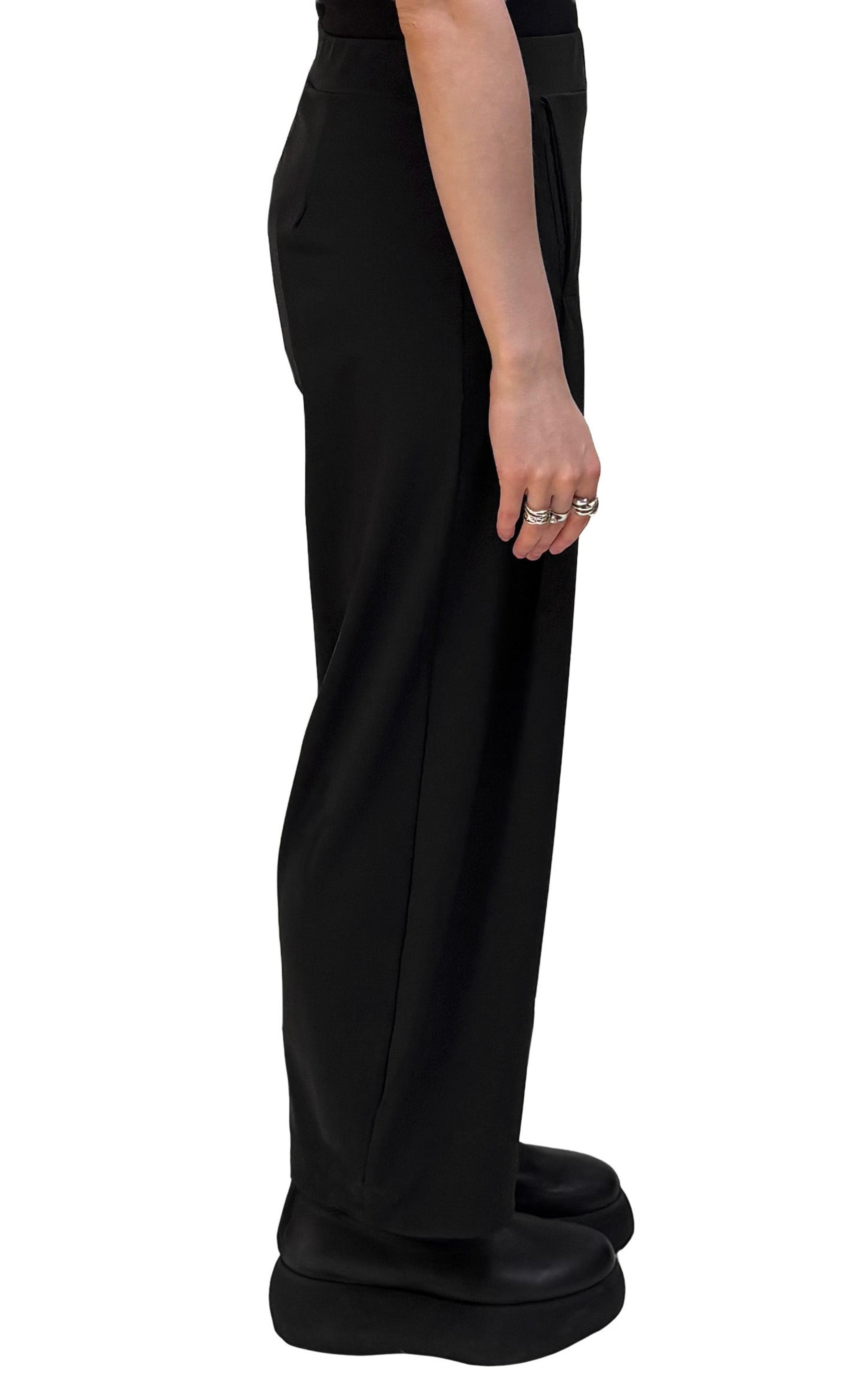 CHIARA COCOL - Full Length Pant in Black Technical Stretch