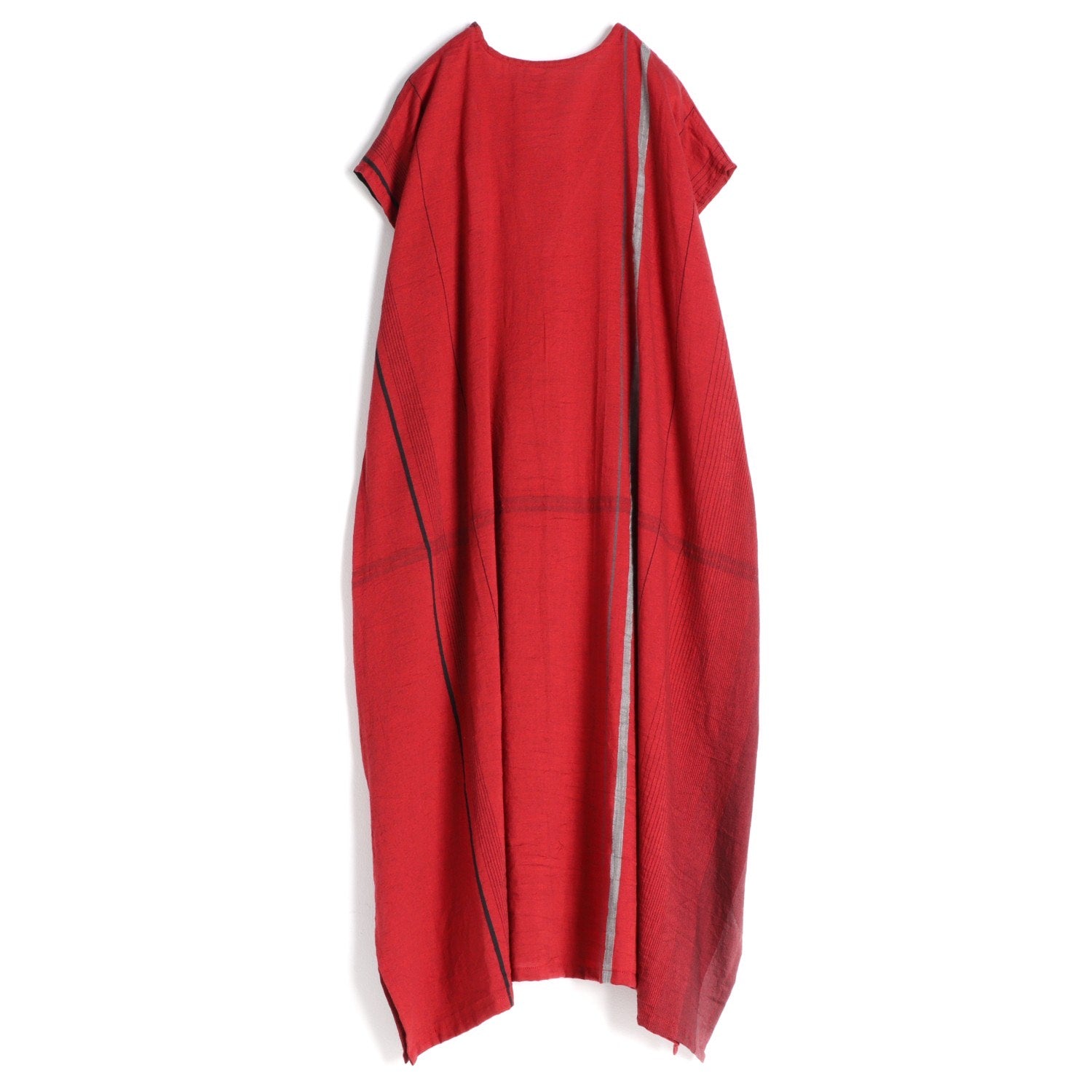 TAMAKI NIIME Cotton Cap Sleeve V-Neck Dress - Cardinal Wings