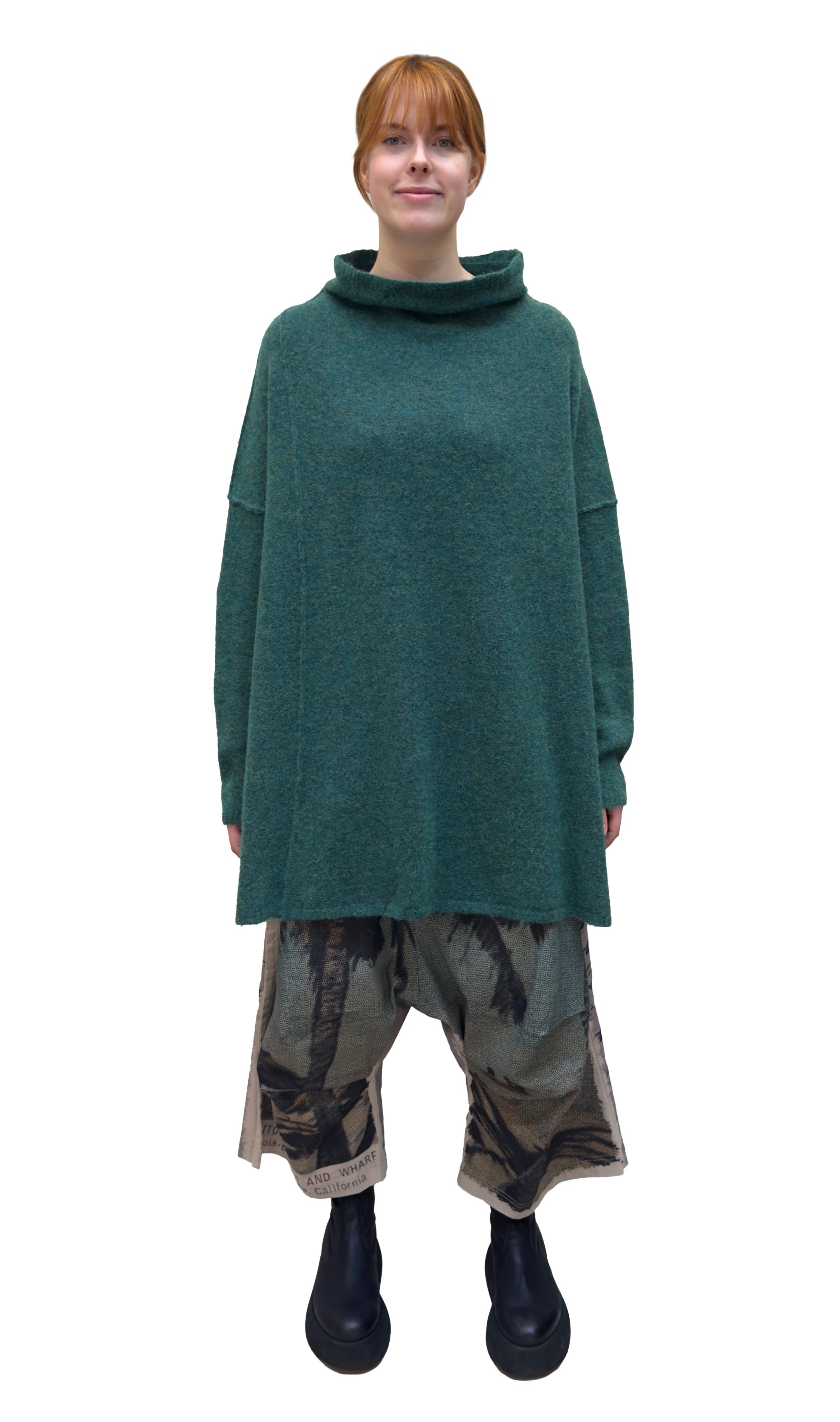 RUNDHOLZ DIP Long Knit Tunic in Palm Mel