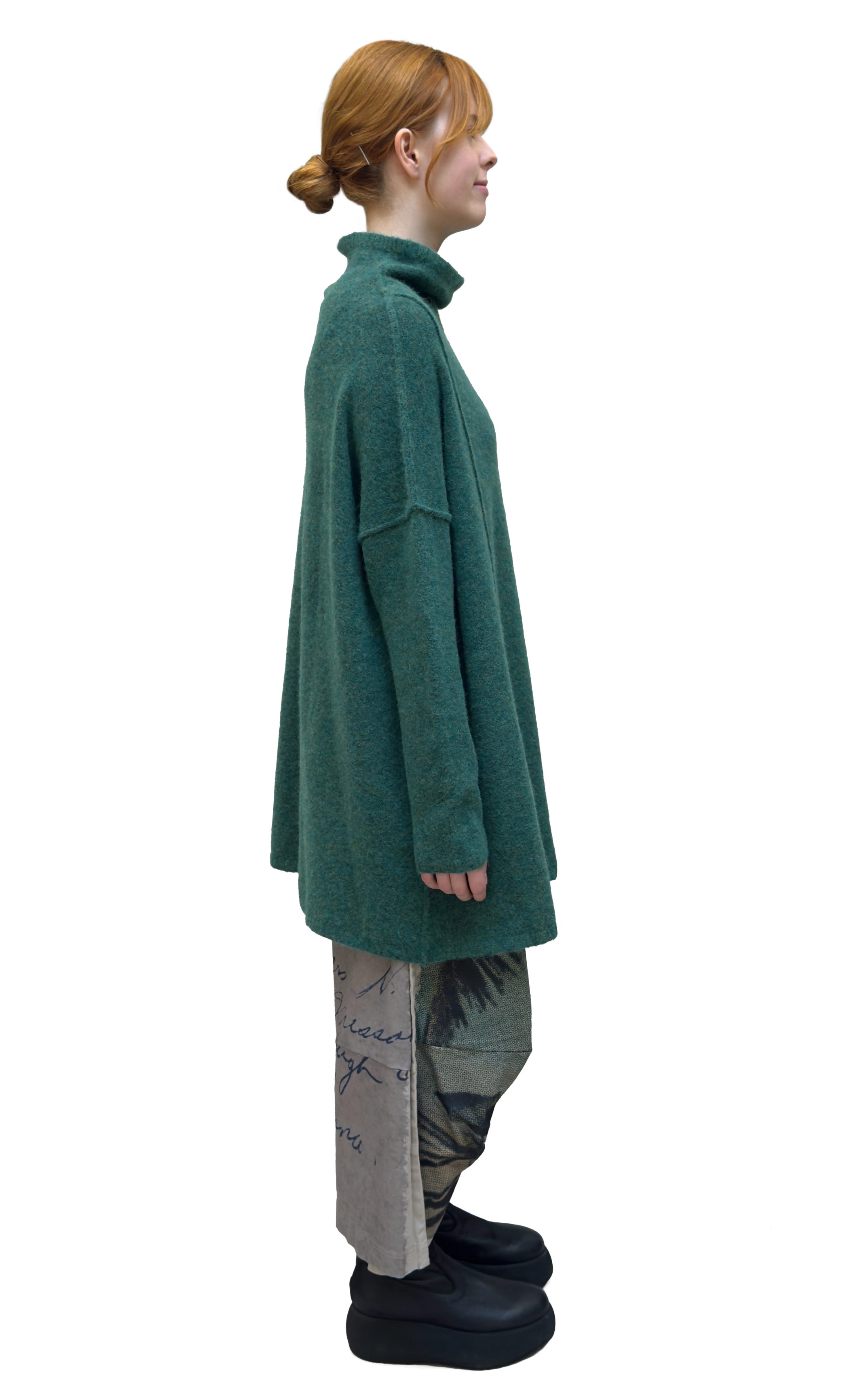 RUNDHOLZ DIP Long Knit Tunic in Palm Mel