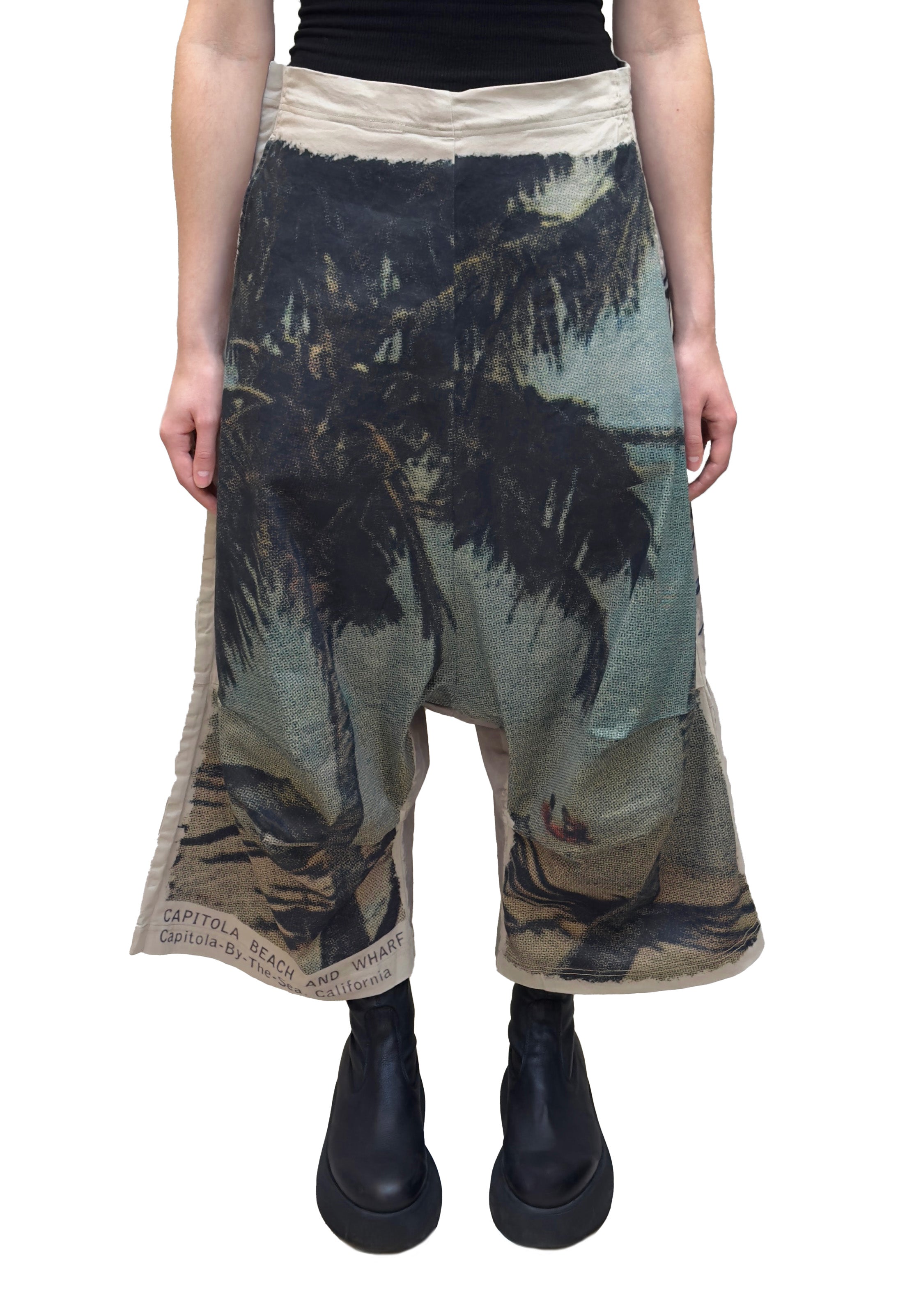 RUNDHOLZ DIP Drop Rise Pant in Post Card Scene Print