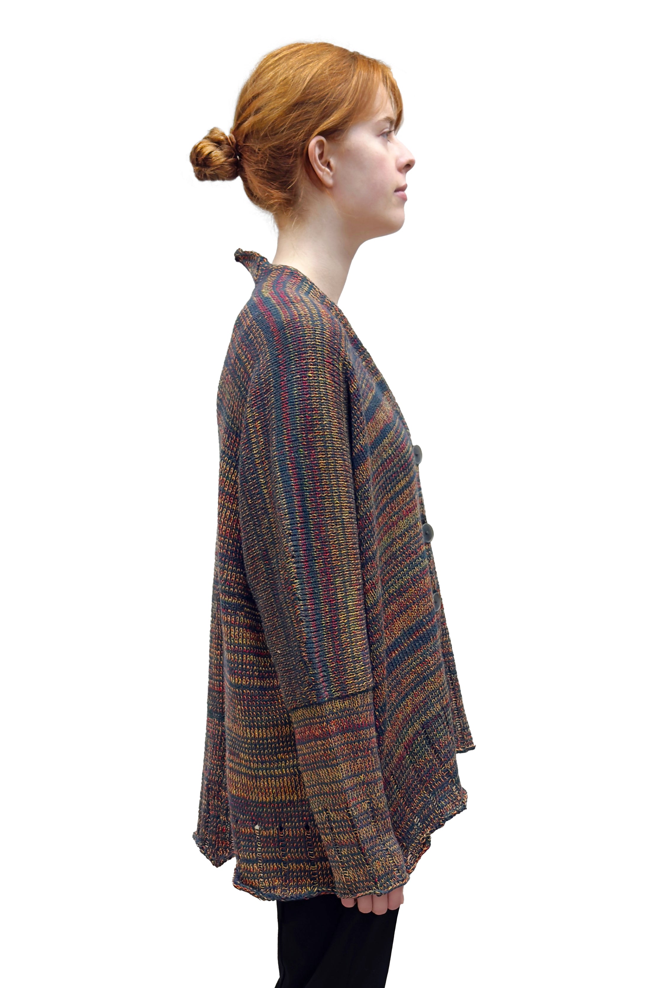 Paper Temples Relaxed V-Neck Cardigan in Spice