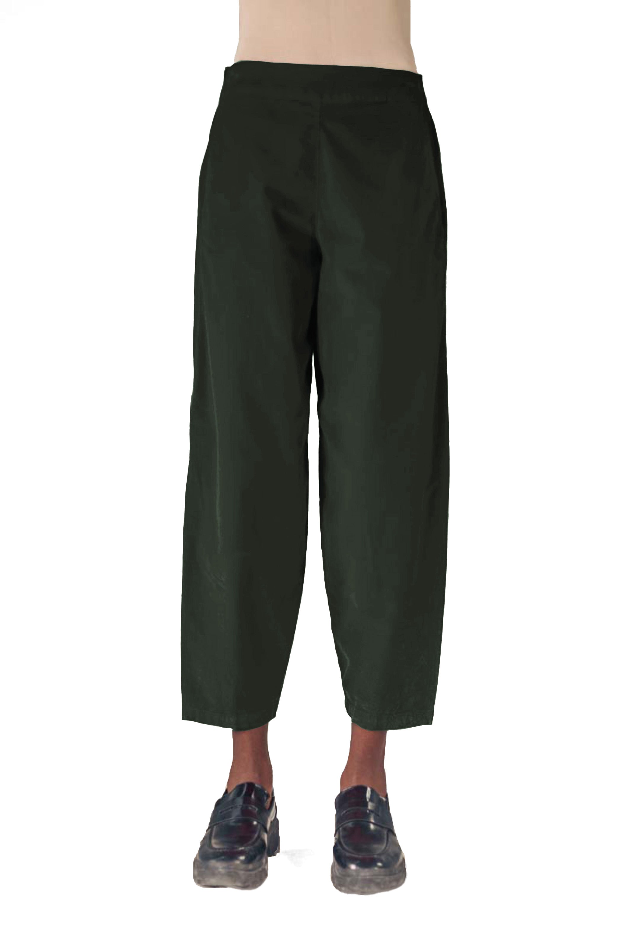 ELEMENTE CLEMENTE Barrel Leg Baby Wale Corduroy Pant in Dark Emerald