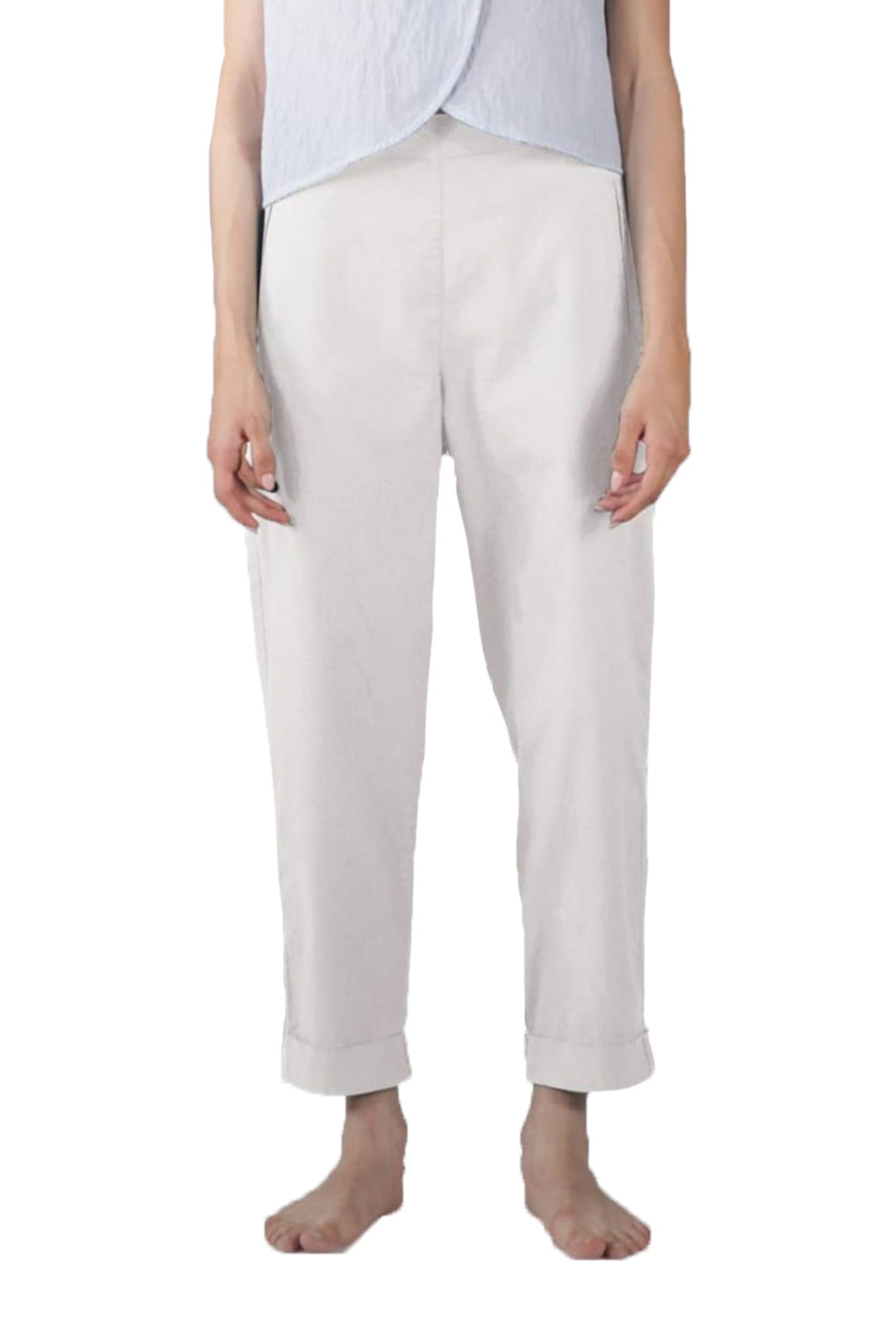 ELEMENTE CLEMENTE Slim Pant in Organic Cotton Stretch in White
