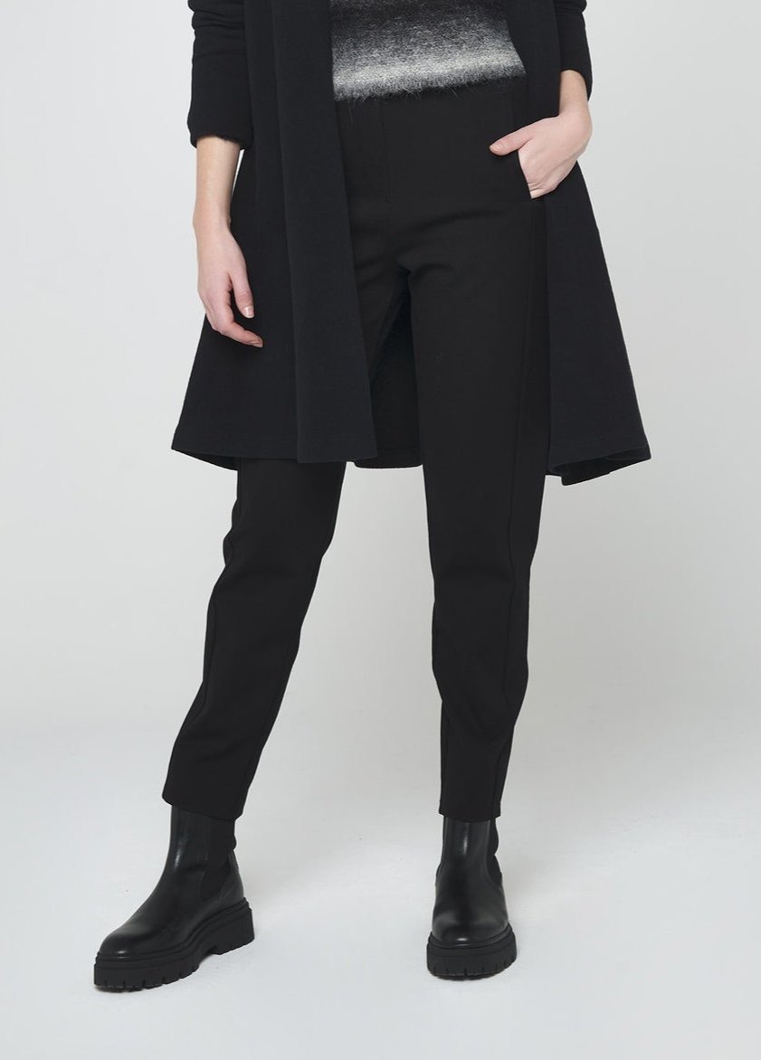 Mes Soeurs et Moi Double Knit Slim Leg Pant in Black