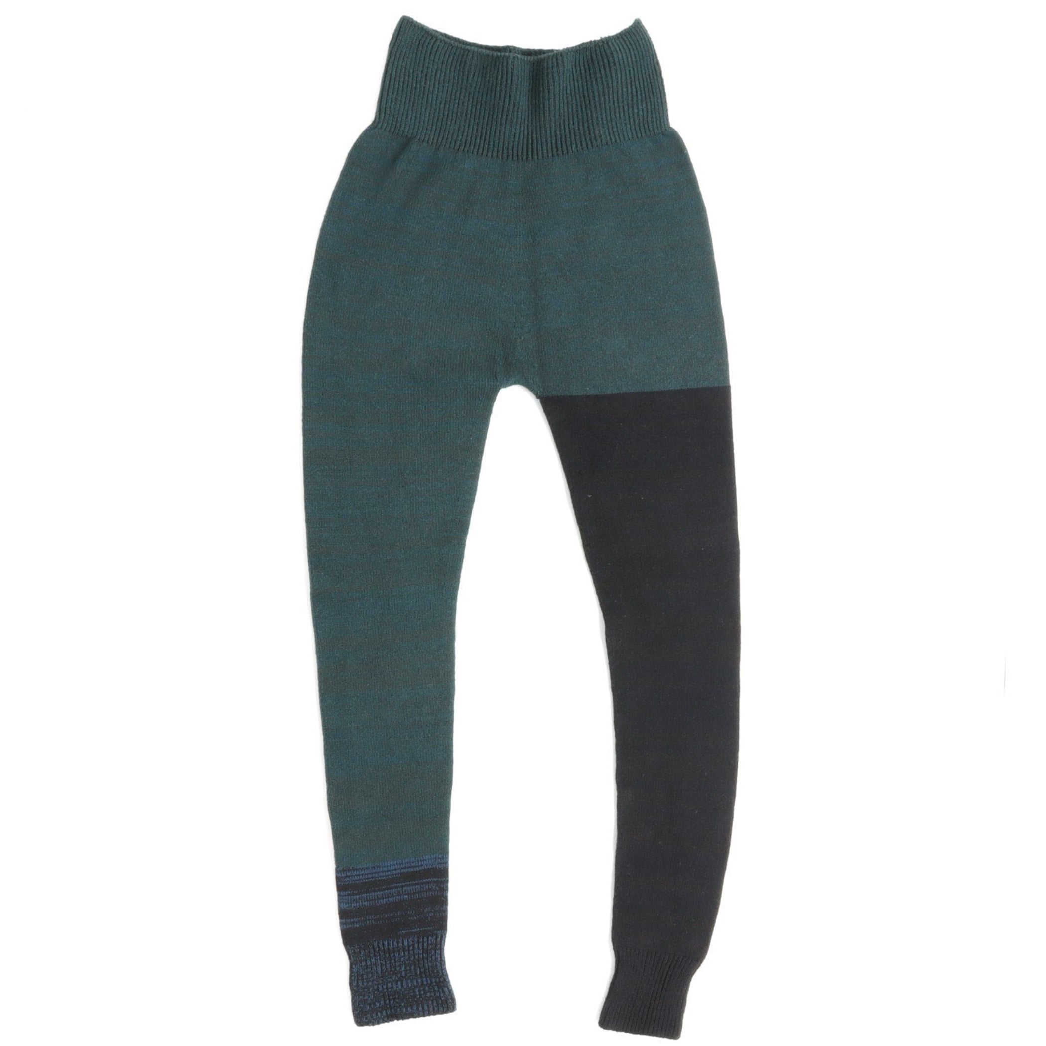 TAMAKI NIIME Ribbed Waist Knit Leggings - Forest Night