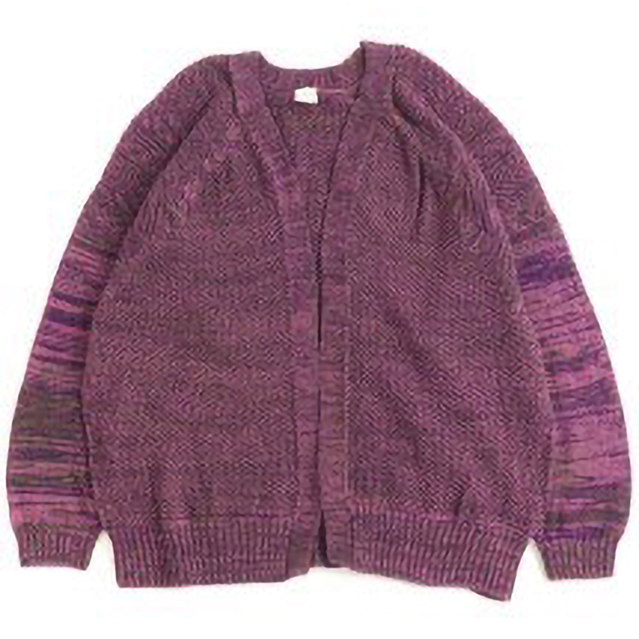 Tamaki Niime Raglan Sleeve Knit Cardigan - Fuchsia Whisper