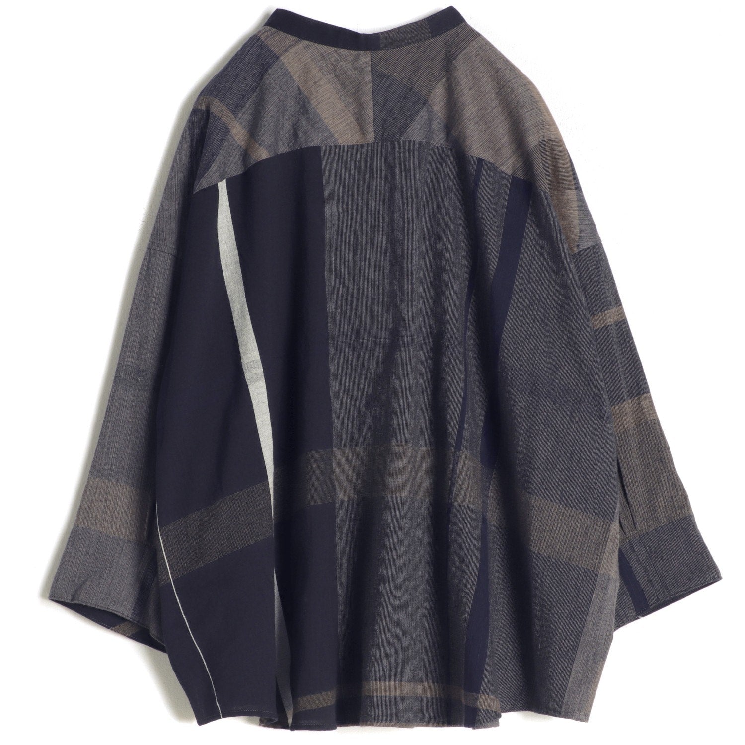 Tamaki Niime Mandarin Collared Shirt - Funky Chess