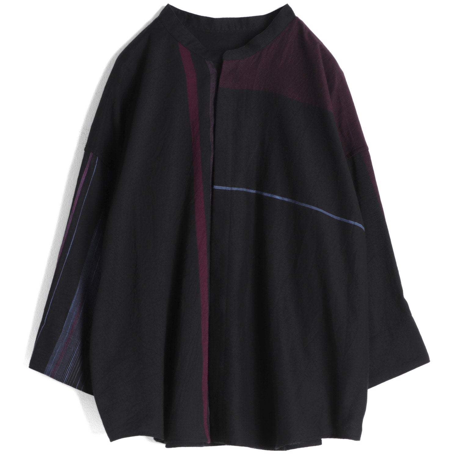 Tamaki Niime Mandarin Collared Shirt - Hidden Portal