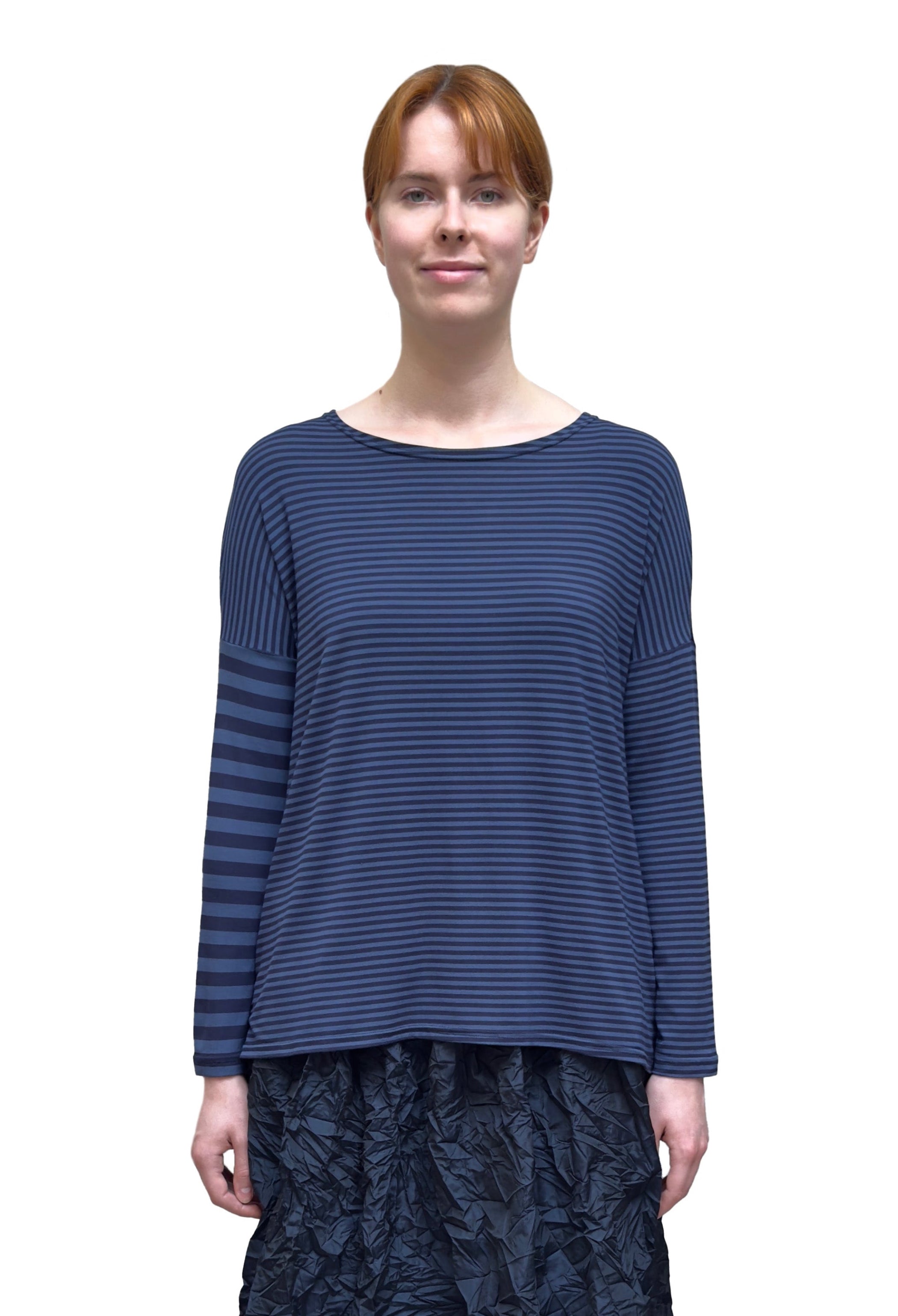 MAMA B Double Striped Tee in Night Stripes