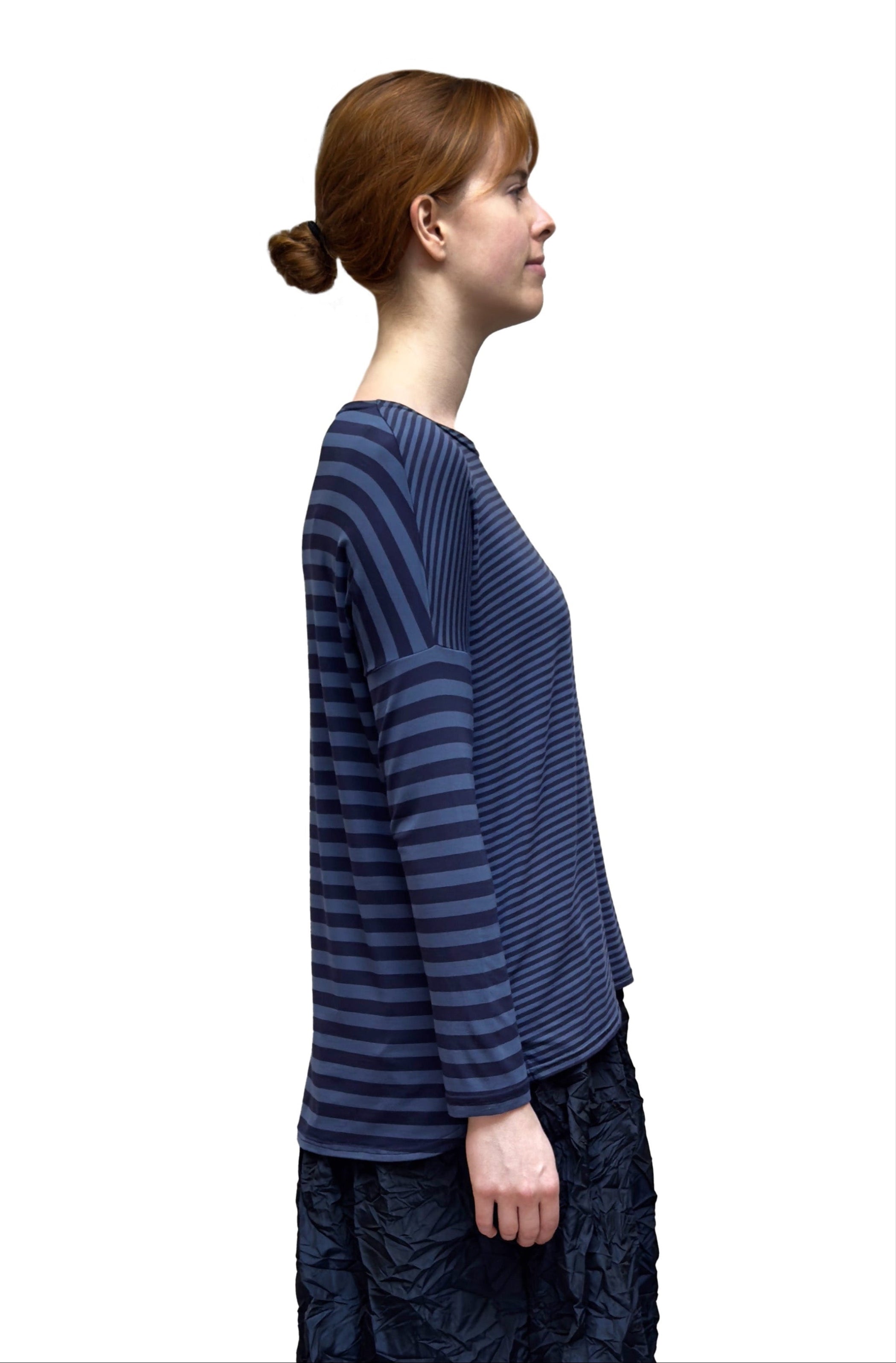 MAMA B Double Striped Tee in Night Stripes