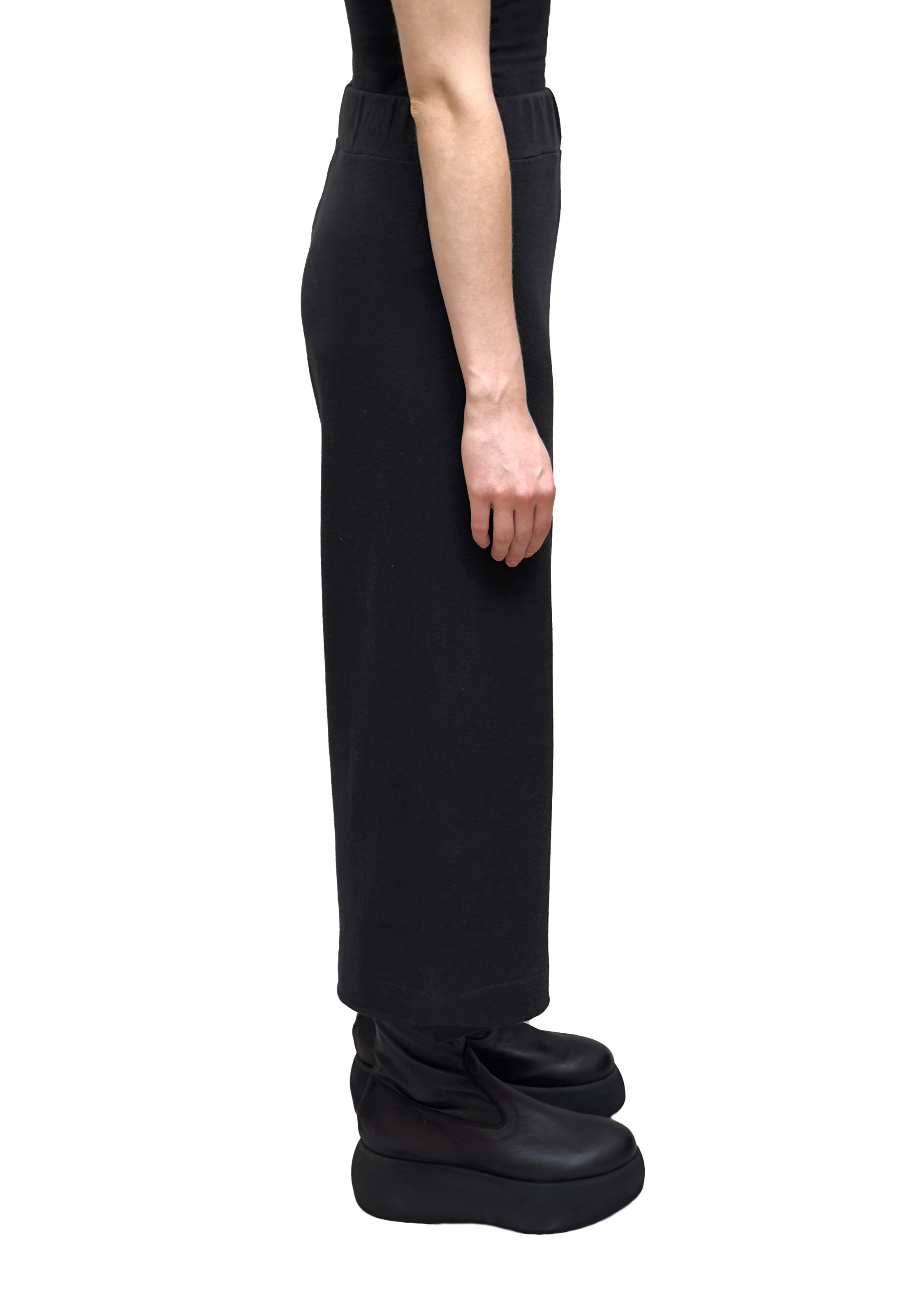 MAMA B Cozy Knit Wide Leg Pant in Black