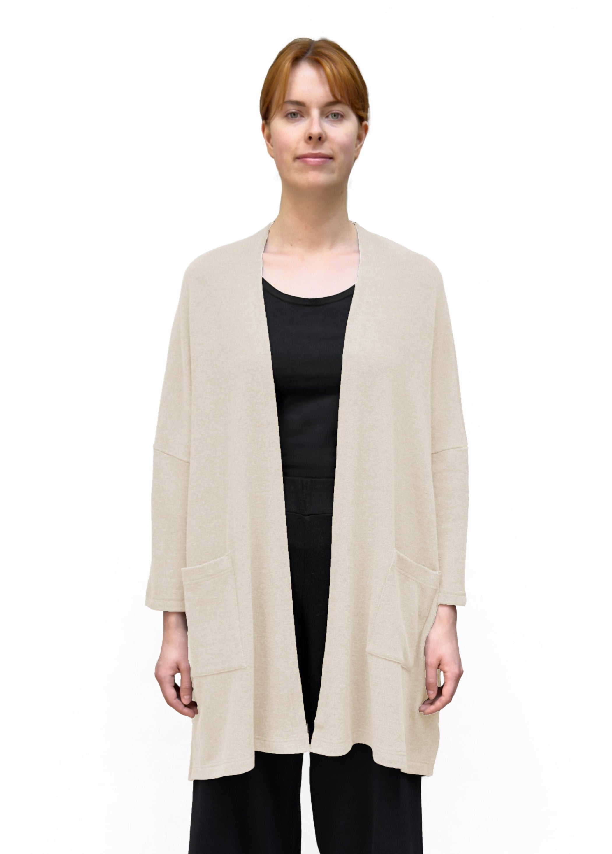 MAMA B Cozy Knit Onesize Open Cardigan in Luna