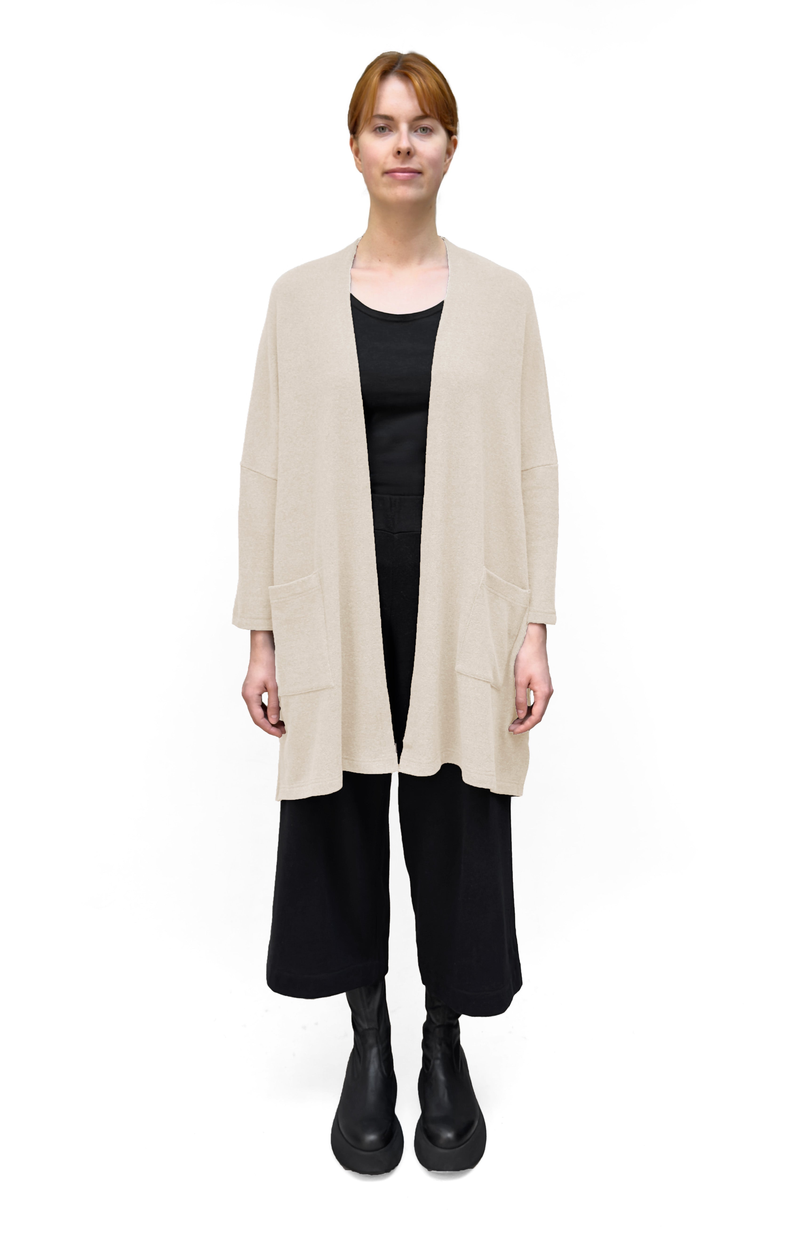 MAMA B Cozy Knit Onesize Open Cardigan in Luna