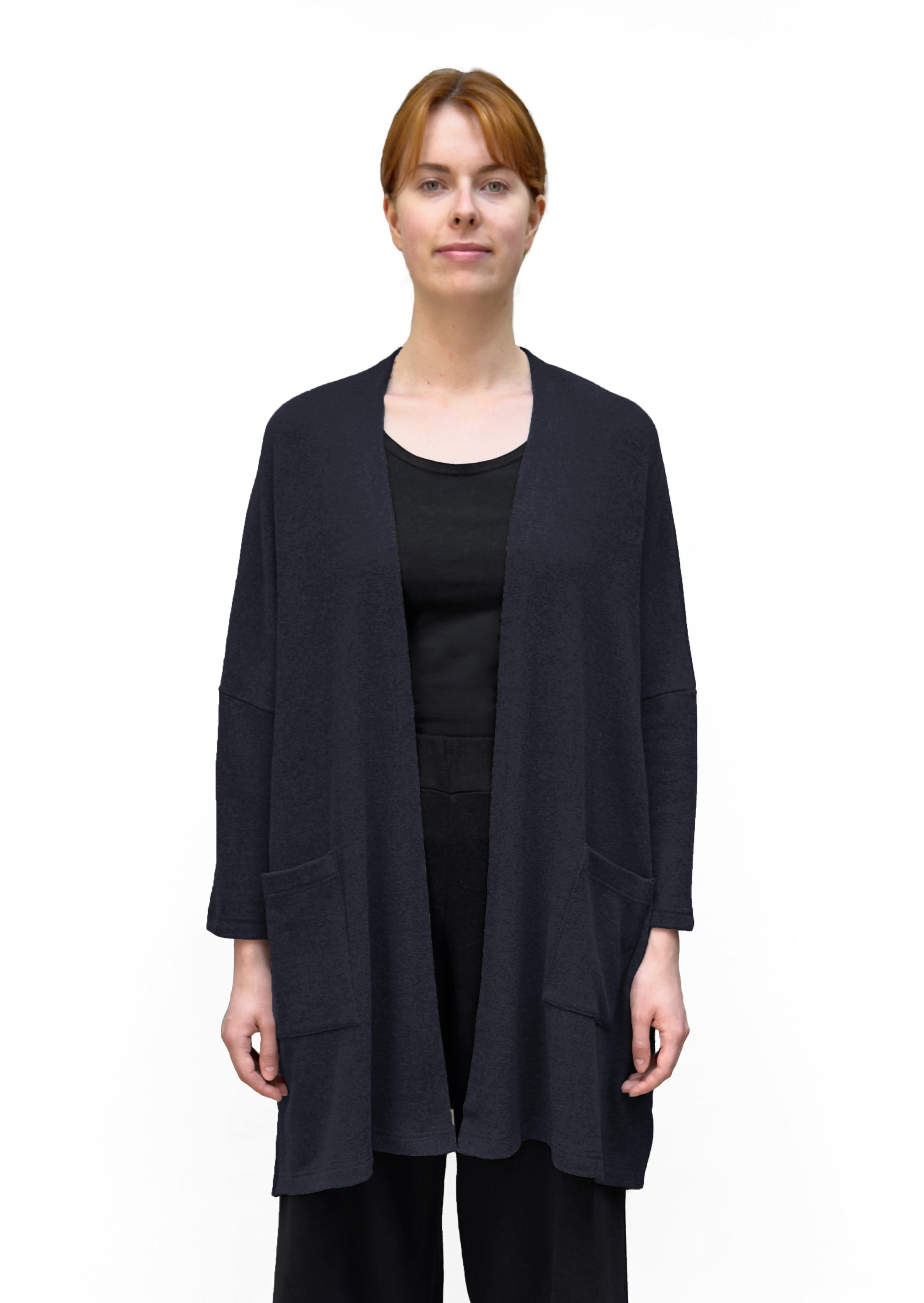 MAMA B Cozy Knit Onesize Open Cardigan in Night