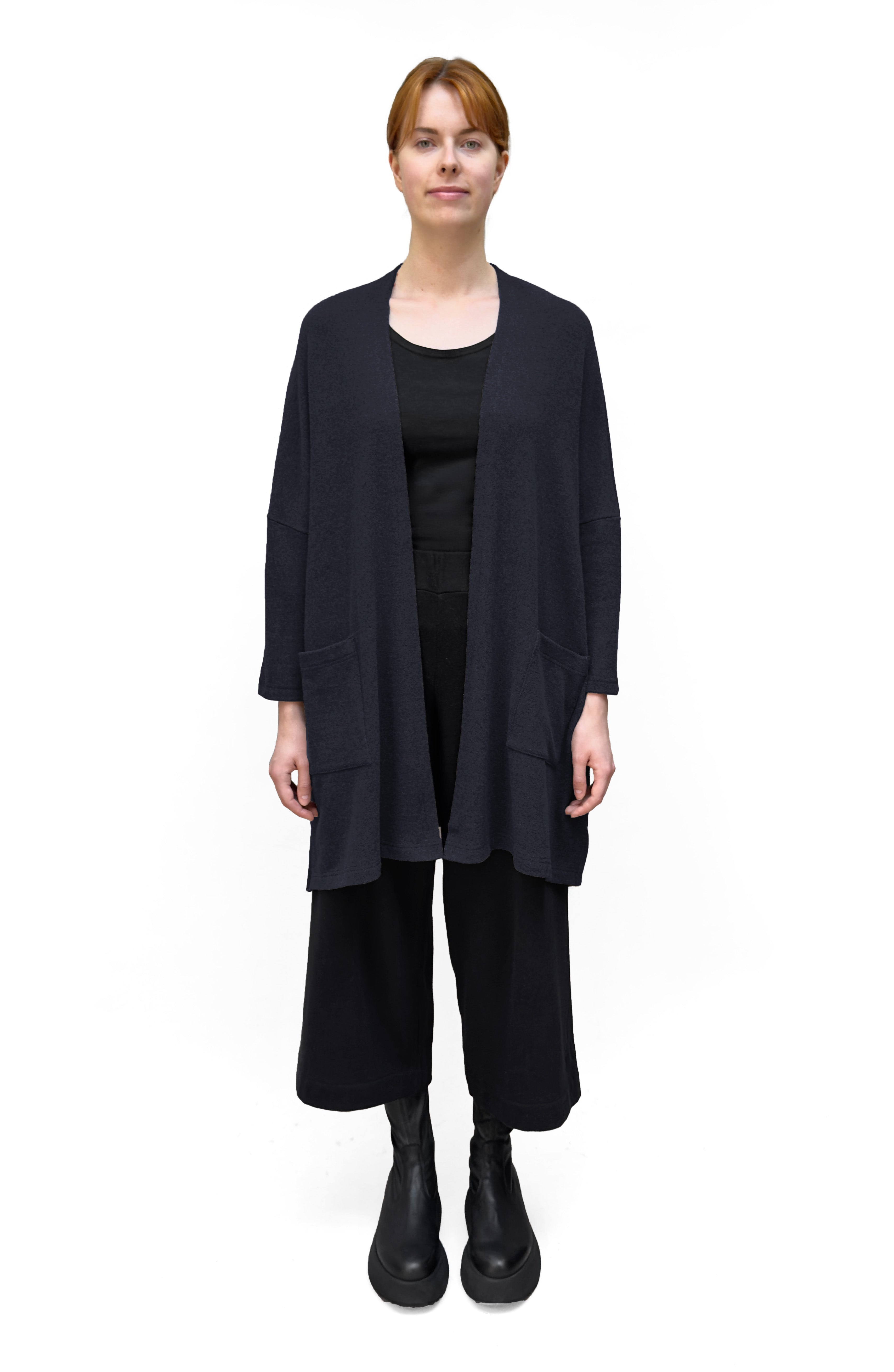 MAMA B Cozy Knit Onesize Open Cardigan in Night